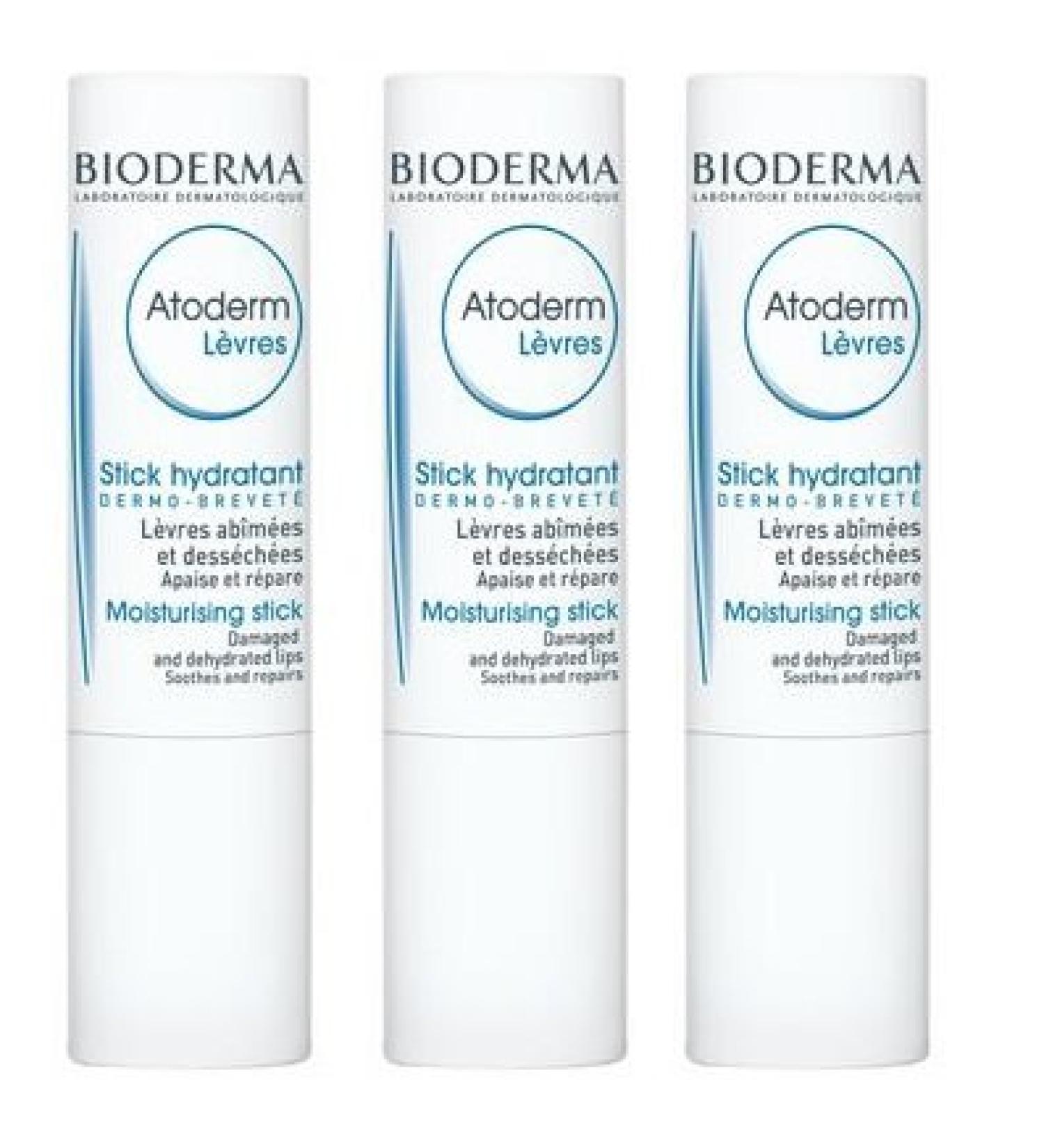 Bioderma Atoderm L VRES Stick Lips moisturizing and nourishing free 2 + 1