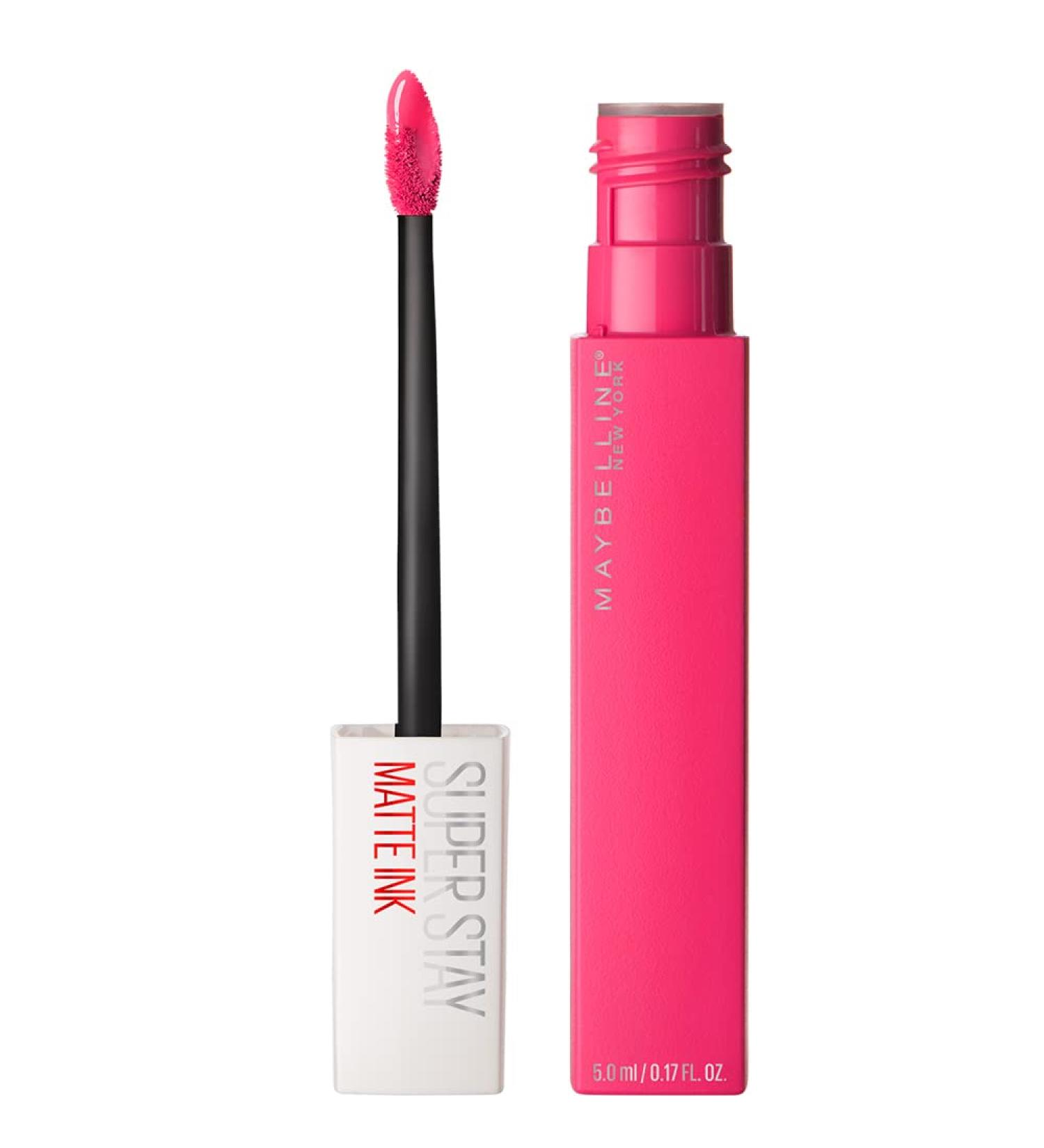 Maybelline Super Stay Matte Ink Liquid Lipstick - Romantic Vivid Pink | Long-Lasting | Up to 16H Wear | 0.17 Fl Oz - Buy Online on GoSupps.com