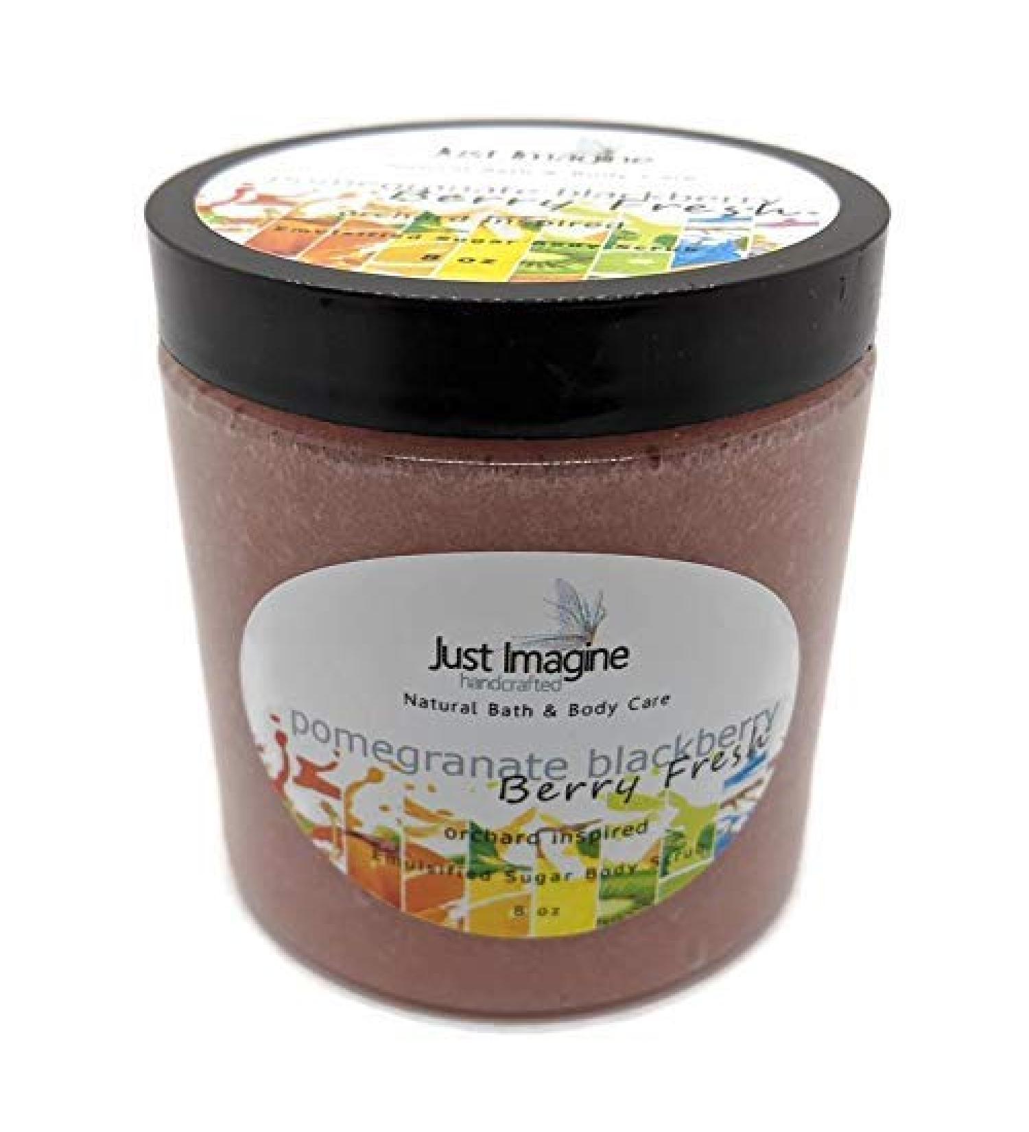 Just Imagine Handcrafted - Pomegranate Blackberry Emulsified Sugar Body Scrub 8 oz