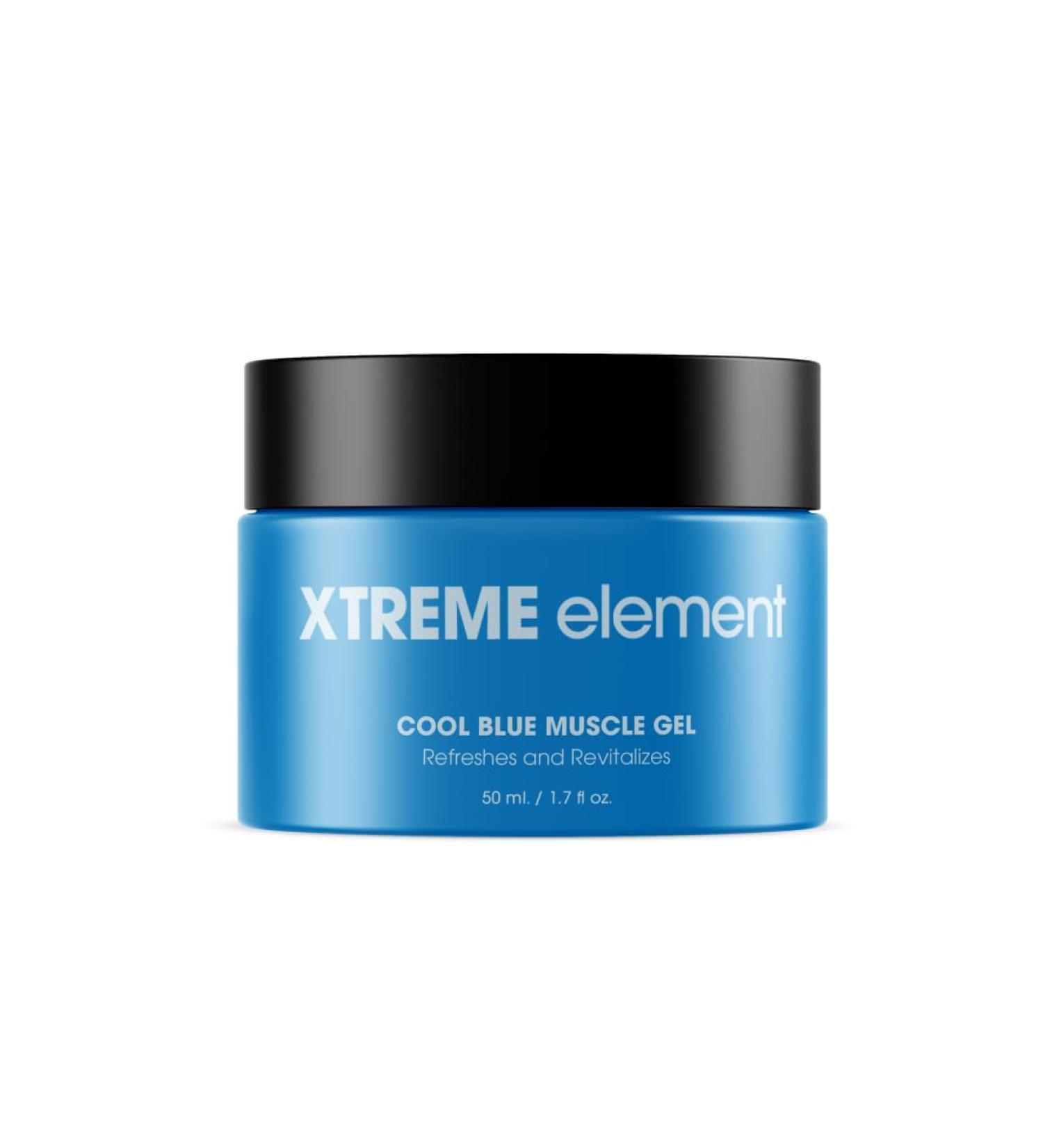 Xtreme Element Cool Blue Muscle Gel | Workouts Muscle Cooling Essential Oils for Smooth Body Muscle Gel to Attain Flexible Joints Soothe and Healing Gel | Natural Plant-Based and Cruelty-Free - Buy Online on GoSupps.com