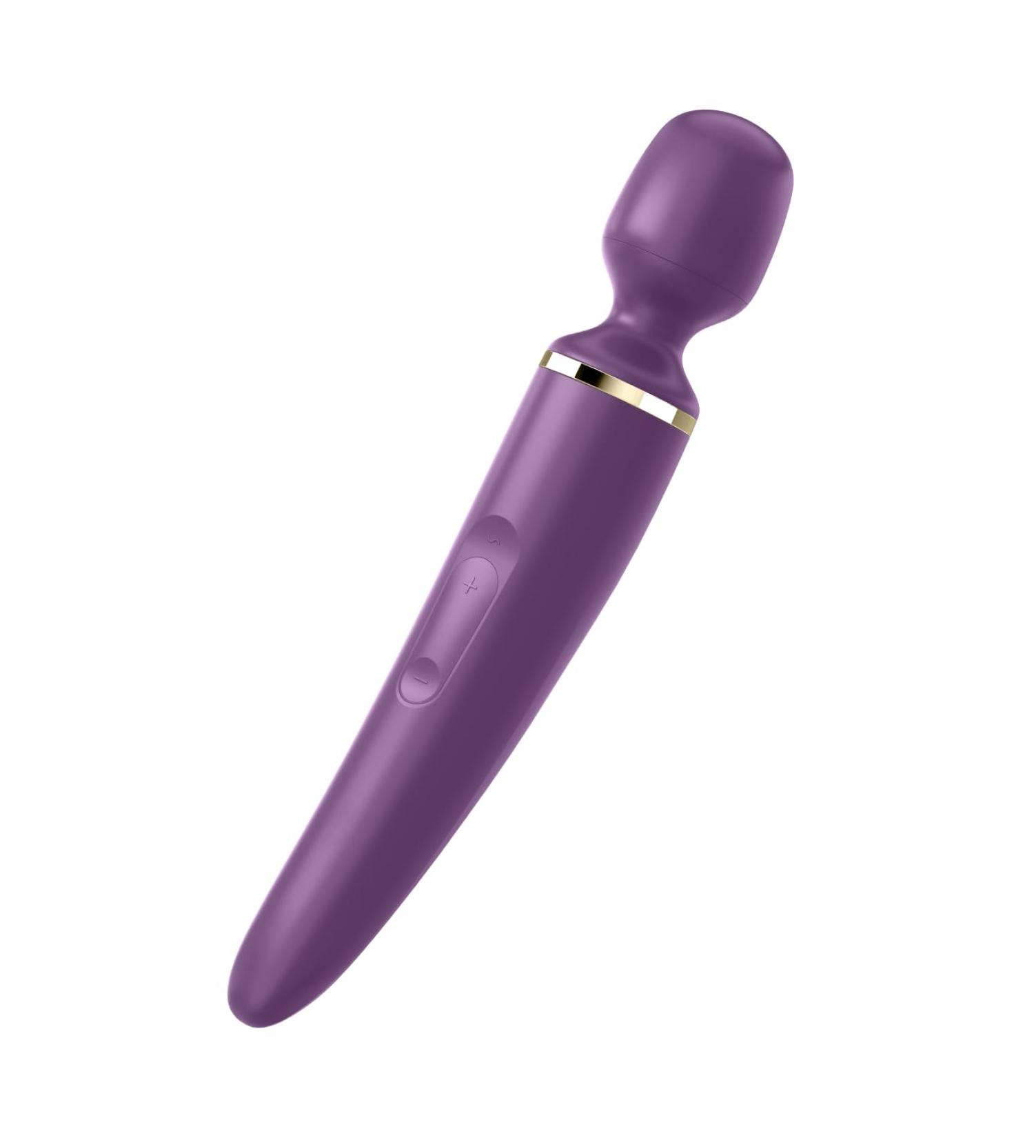 Satisfyer Wand-Er Woman Massage Stick - 50 Vibration Modes 34 cm | Strong & Quiet Full Body Massager for Women & Men | Violet Color - Buy Online on GoSupps.com