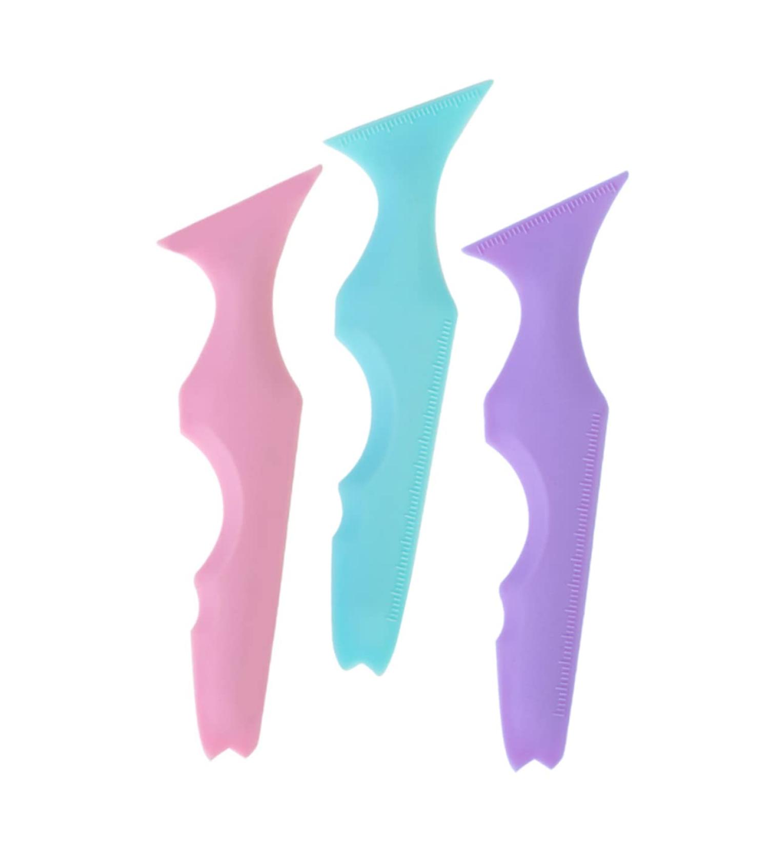Gogogmee 3pcs Silicone Beauty Ruler Make up Stencils Mascara Shield Guard Eyelash Tool Eyeliner Stencil Face - Buy Online on GoSupps.com