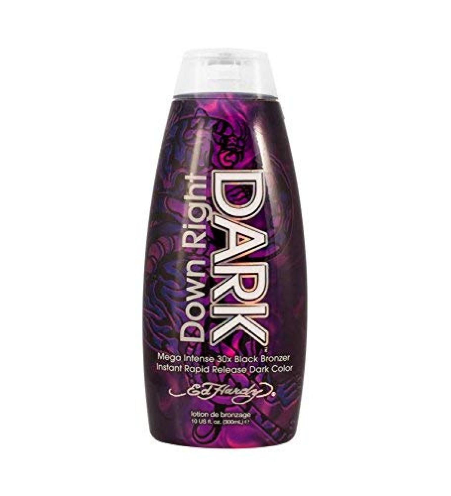 Ed Hardy UV Bed Tanning Lotion Fast Acting 30x Bronzer DOWN RIGHT DARK 10 Oz