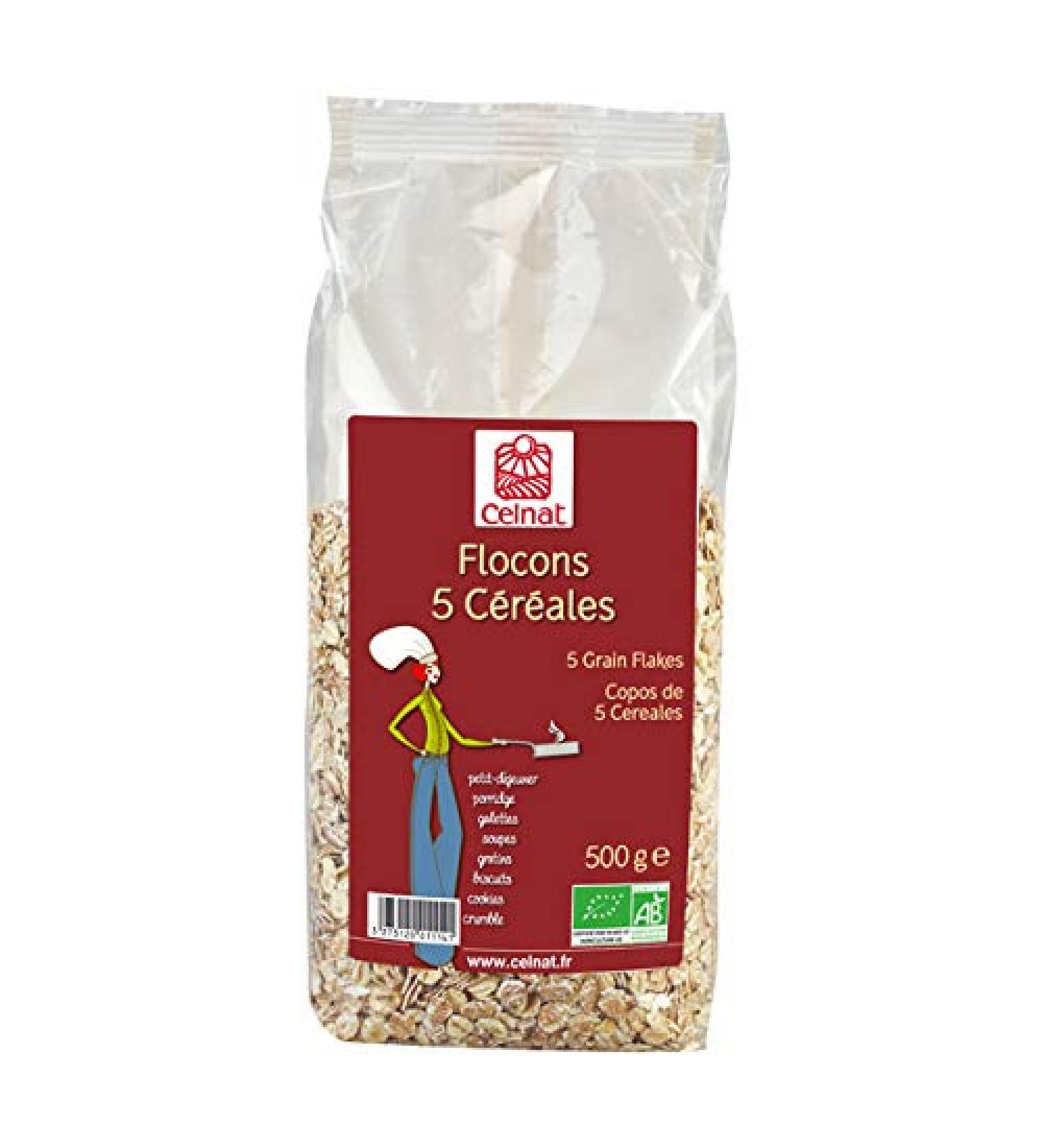 Celnat - Organic 5 Cereal Flakes - 5 Kg - Sold per unit - Buy Online on GoSupps.com