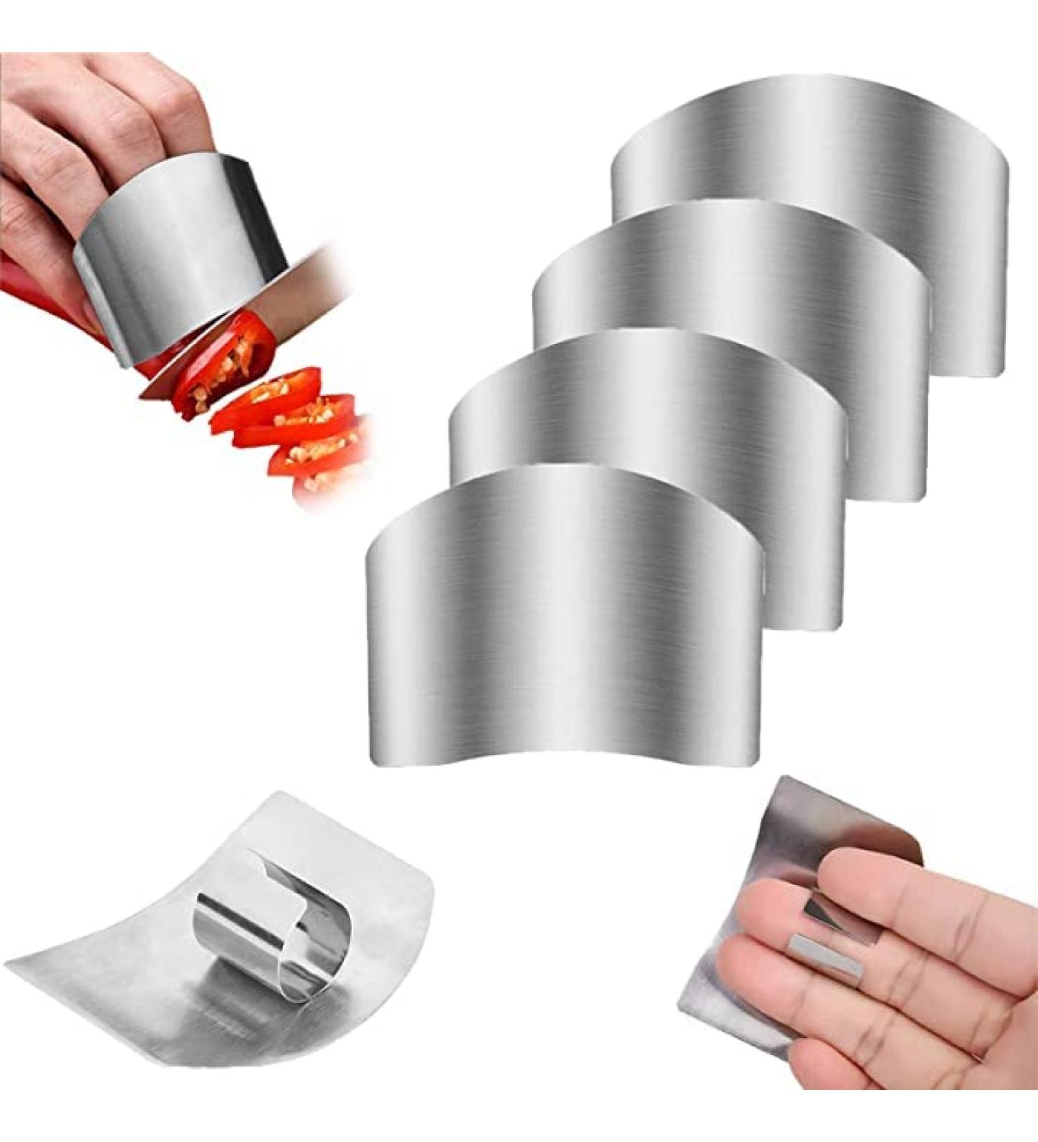 Finetaur Stainless Steel Finger Guards - 5pcs Anti-Cut Protectors for Dicing and Slicing - Buy Online on GoSupps.com
