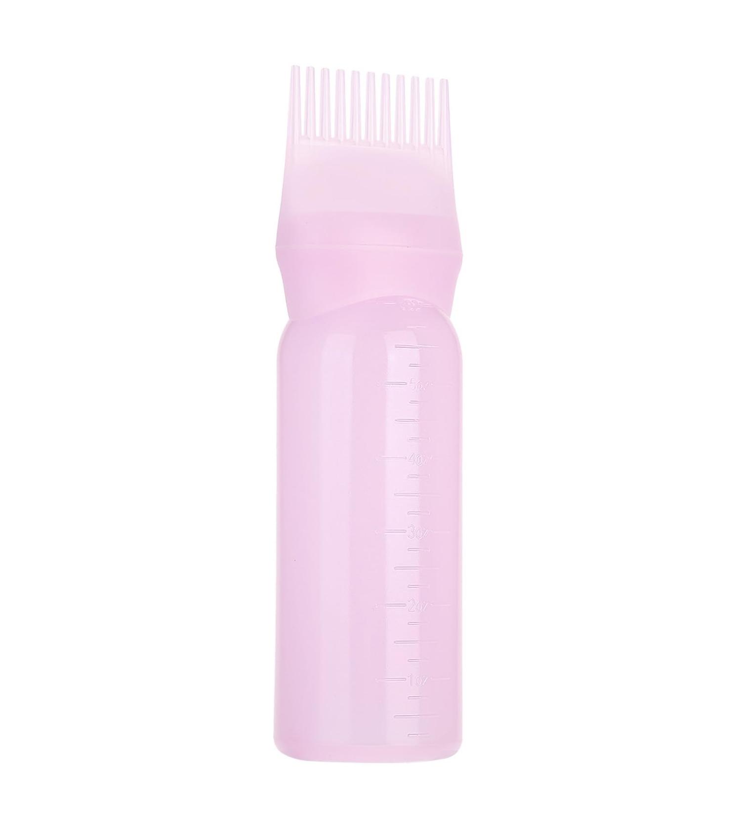 Yosoo Health Gear Hair Dye Brush Bottle Root Comb Applicator Bottle 160ml Hair Colouring Bottle Brush Shampoo Oil Comb Applicator Tool for Hair Colouring Dye and Scalp (Pink) - Buy Online on GoSupps.com