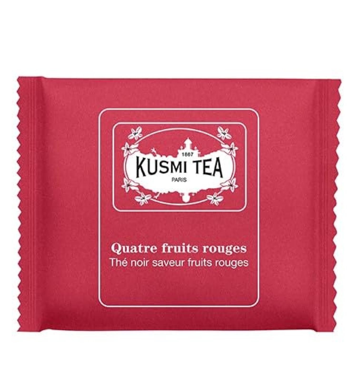 KUSMI TEA - FOUR RED FRUITS ORGANIC - Box of enveloped tea bags (50)