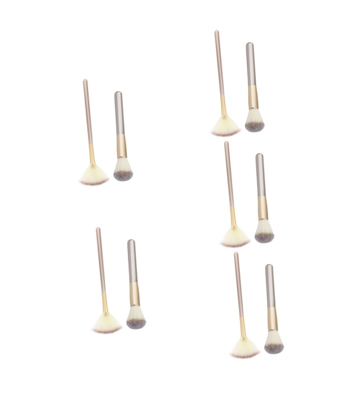 POPETPOP 5 Sets Makeup Brush Makeup Applicator Extraction Tools for Estheticians Blush Highlighter Applicator Face Brush Corrugated Silk Nylon Wool Powdery Woman - Buy Online on GoSupps.com