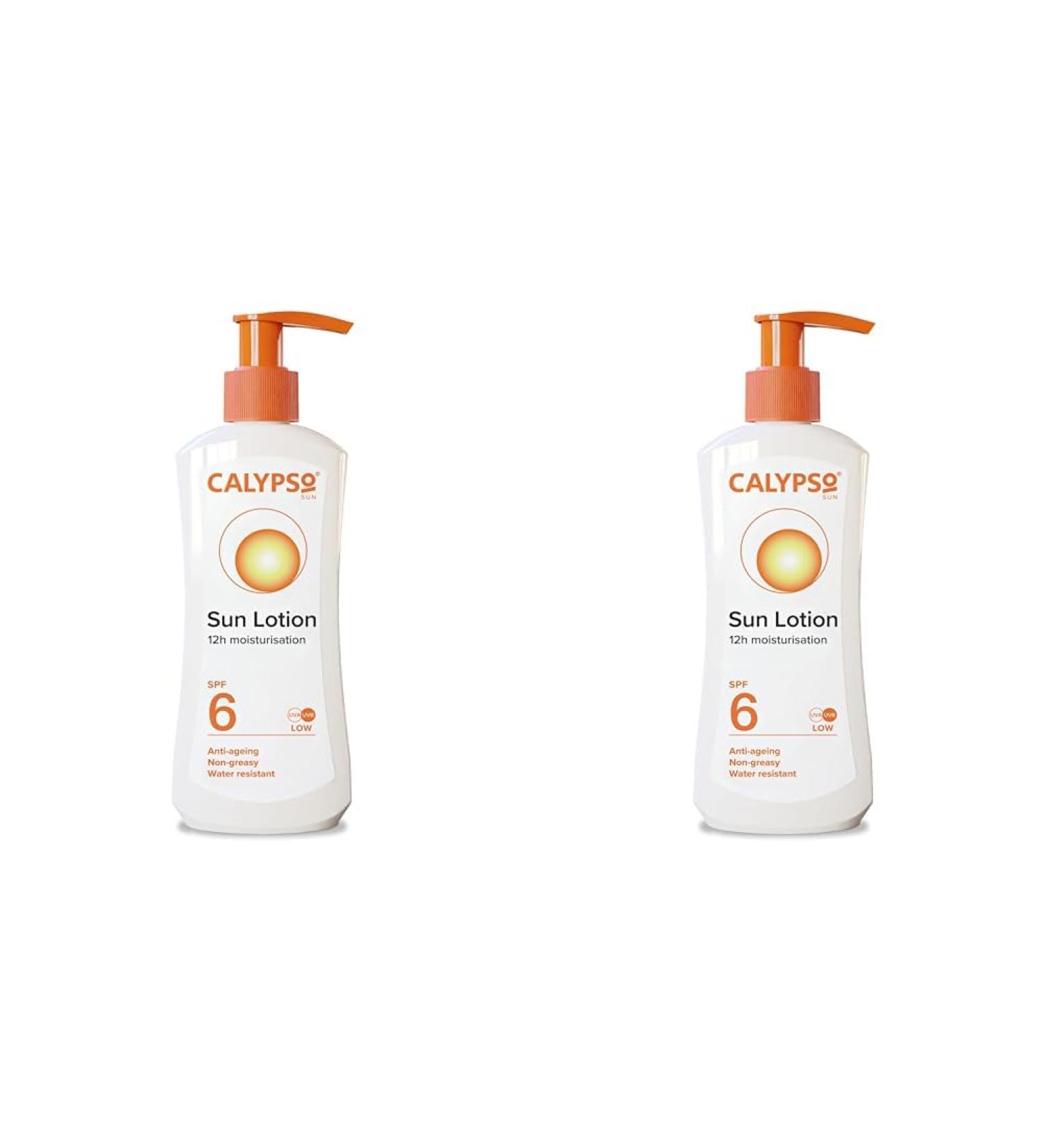 Calypso Press & Protect Sun lotion SPF6 (Pack of 2) 200 ml (Pack of 2) SPF 6 - Buy Online on GoSupps.com