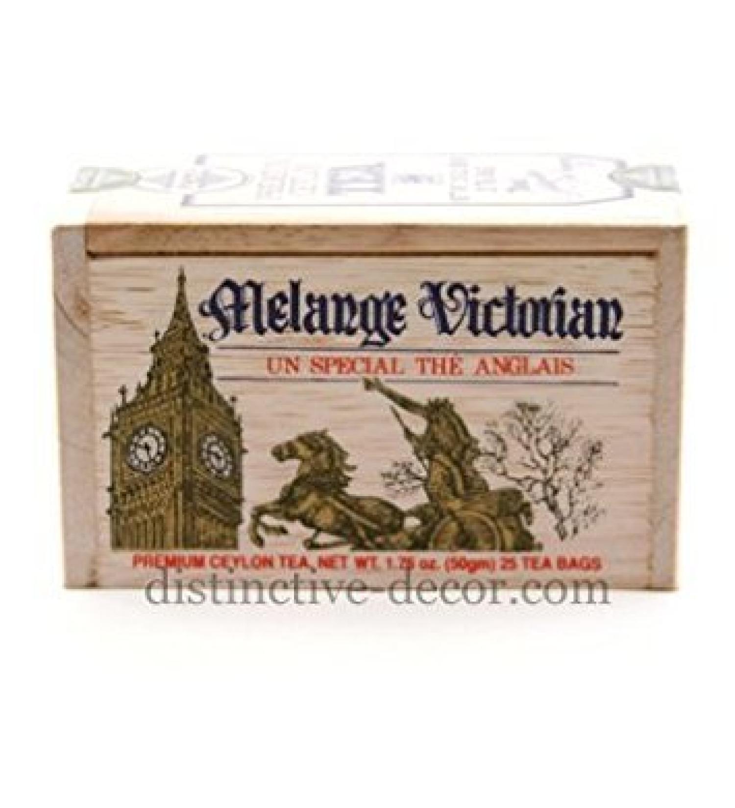 Metropolitan Tea Company Victorian Blend Tea in Decorative Wooden Box with 25 Teabags