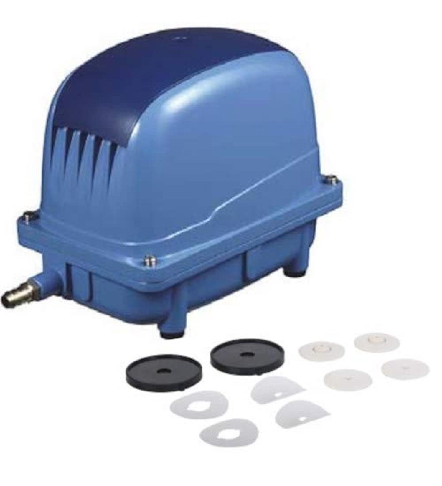 Aquafort AP-60 air pump set air pump including replacement membranes 38 watts chap.At 2 meters 45 liters per minute max. Support height 3.5 meters 3.4 kg output 18 millimeters
