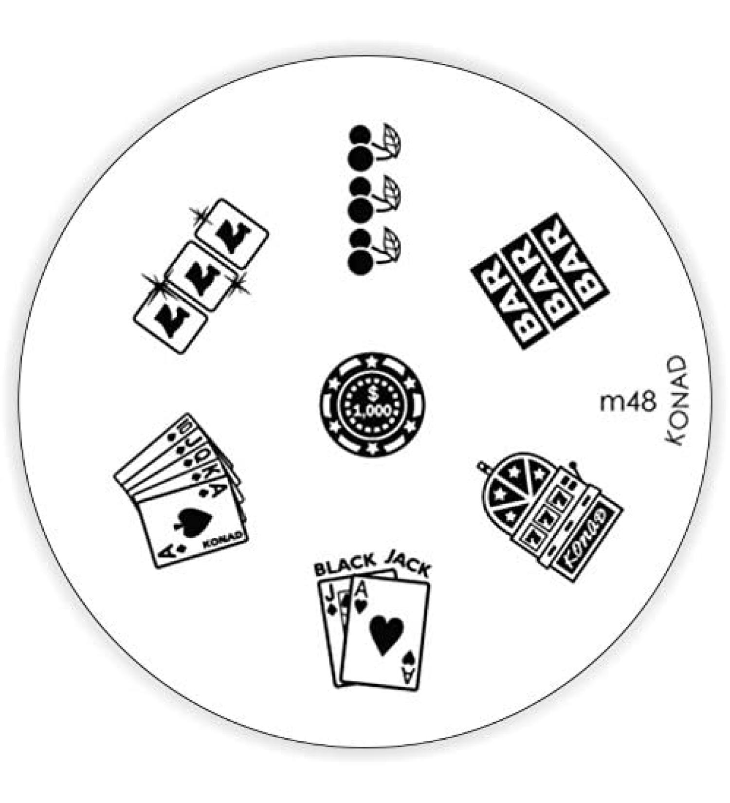 Konad stencil stamping stamping stencil M48