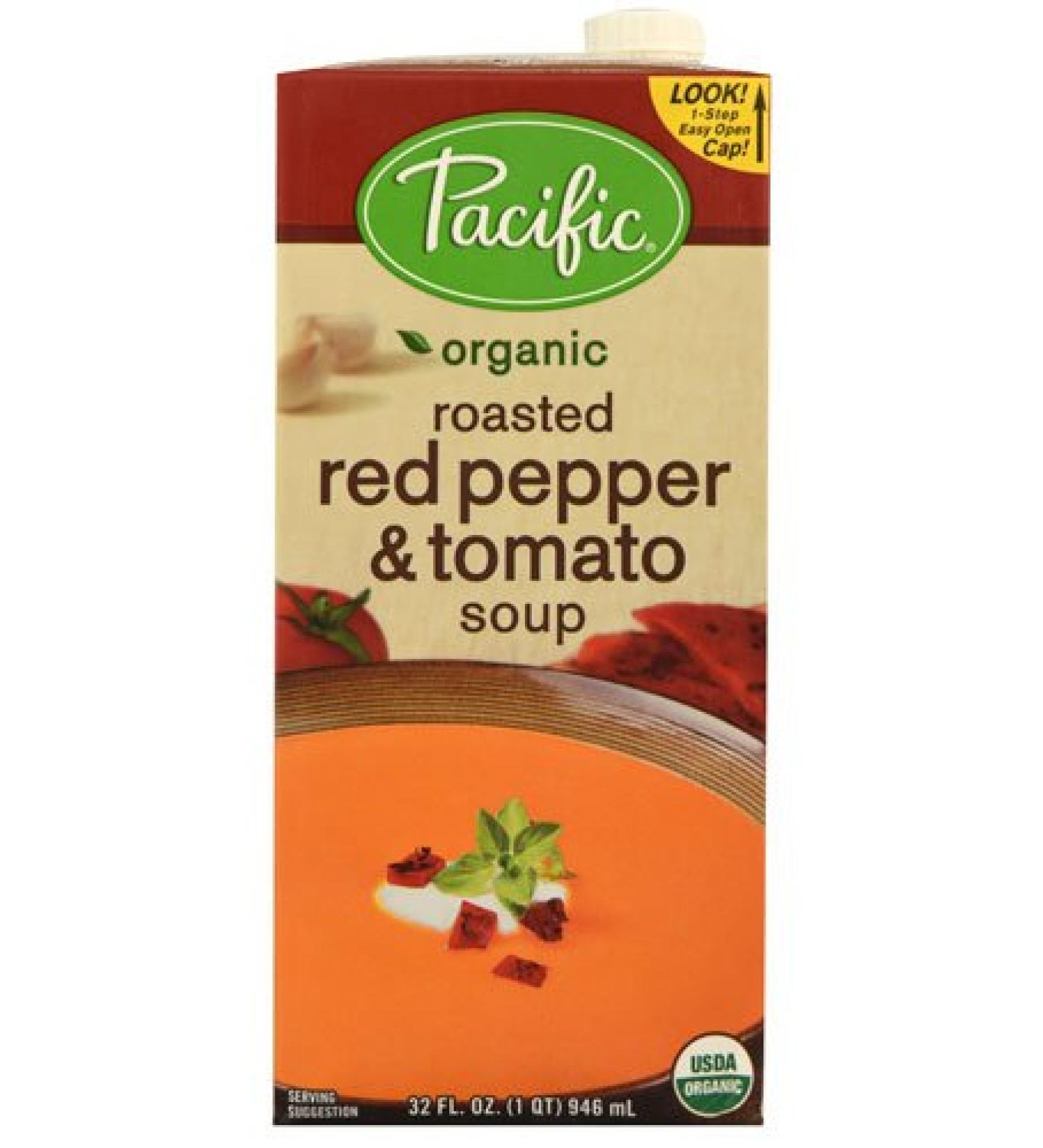 Pacific Natural Foods Organic Soup Roasted Red Pepper and Tomato -- 32 fl oz - 2 pc