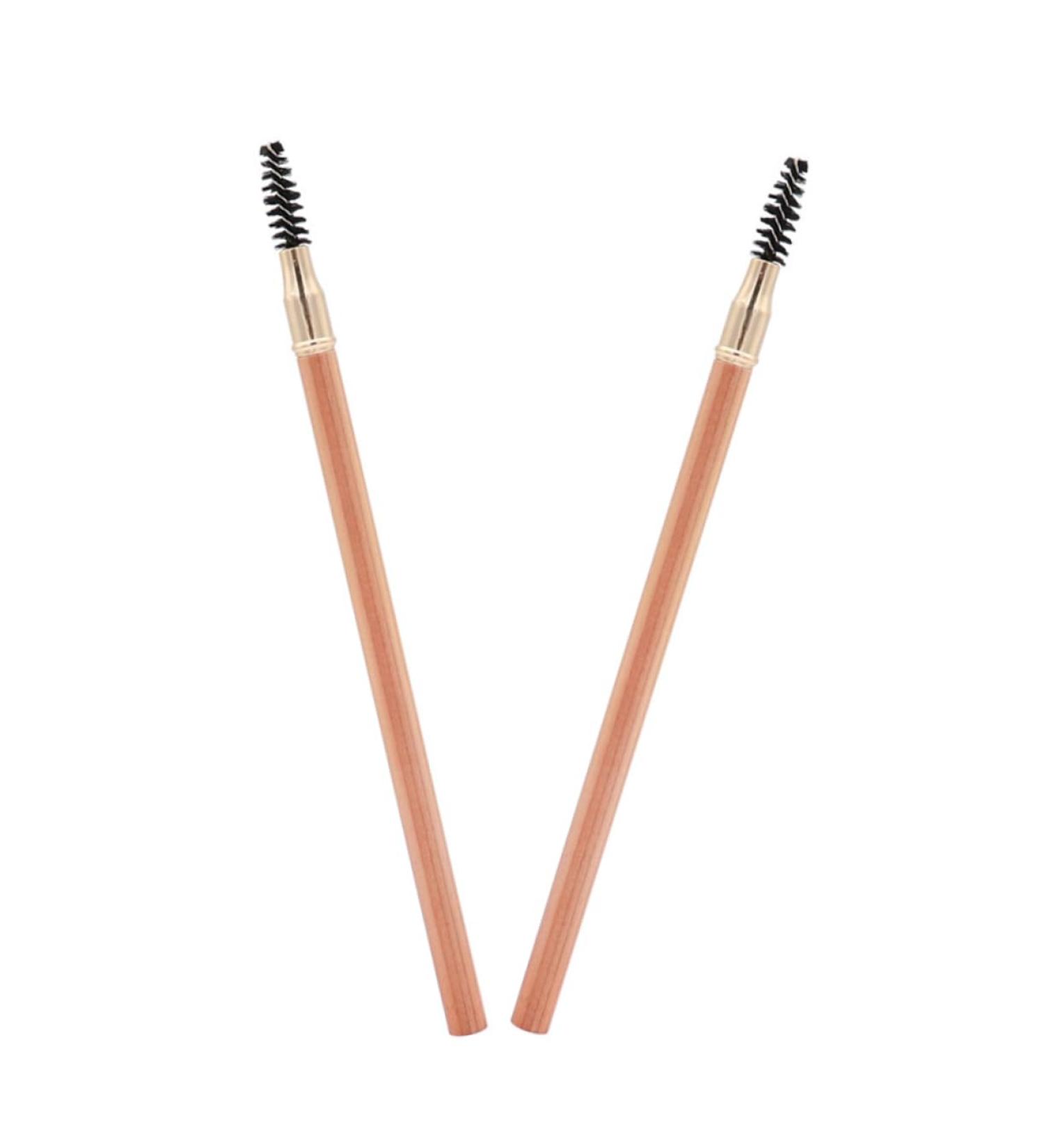 BELLIFFY 2pcs Double Ended Eyebrow Pencil with Brush Brow Pen Brush Eyebrow Pencils Eyebrow Tools Wood - Buy Online on GoSupps.com