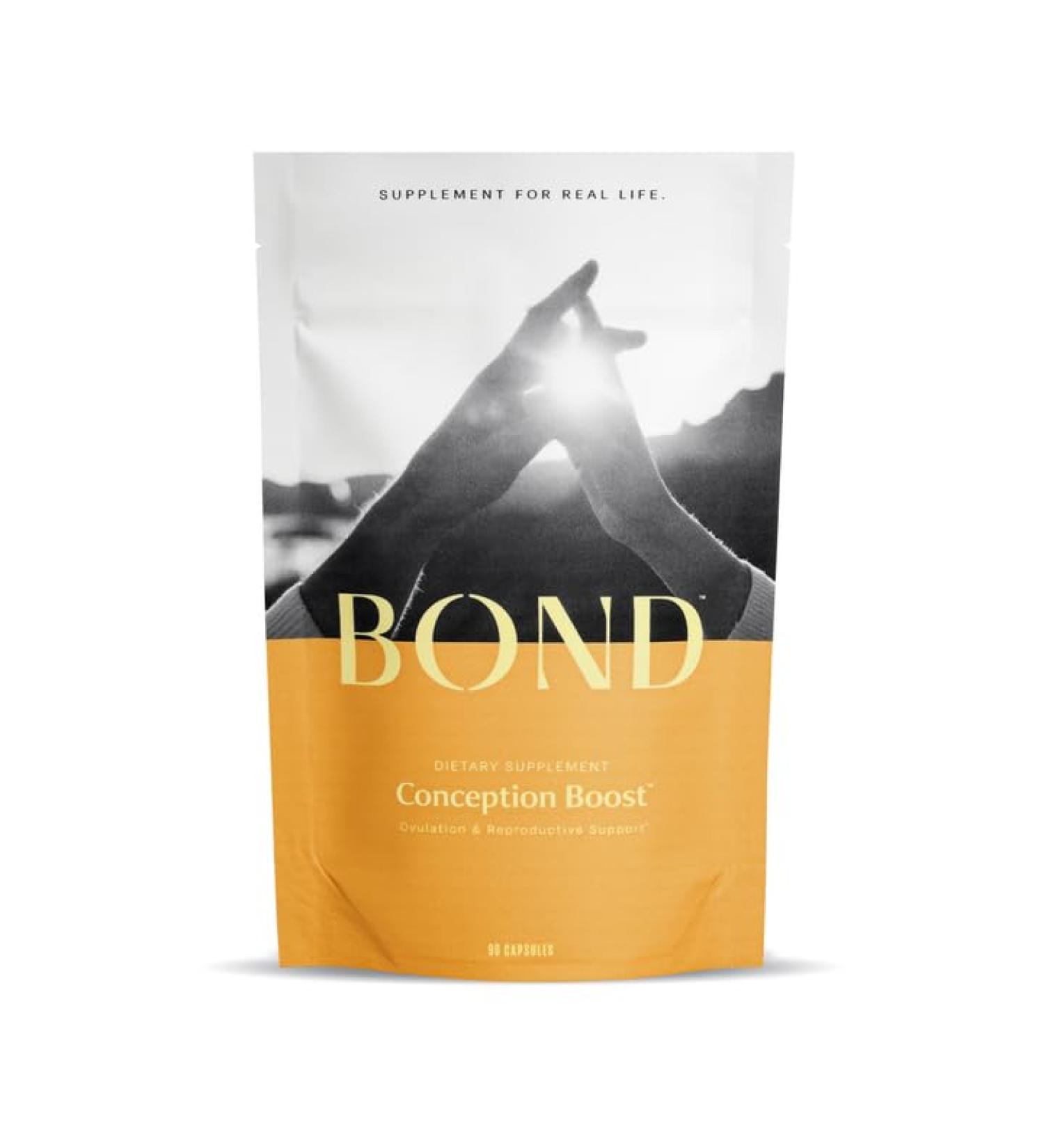 BOND Conception Boost Fertility Supplement for Women Trying to Conceive Prenatal Vitamins & Fertility Support with Methyl Folate CoQ10 & Probiotics to Enhance Conception & Egg Quality - Buy Online on GoSupps.com