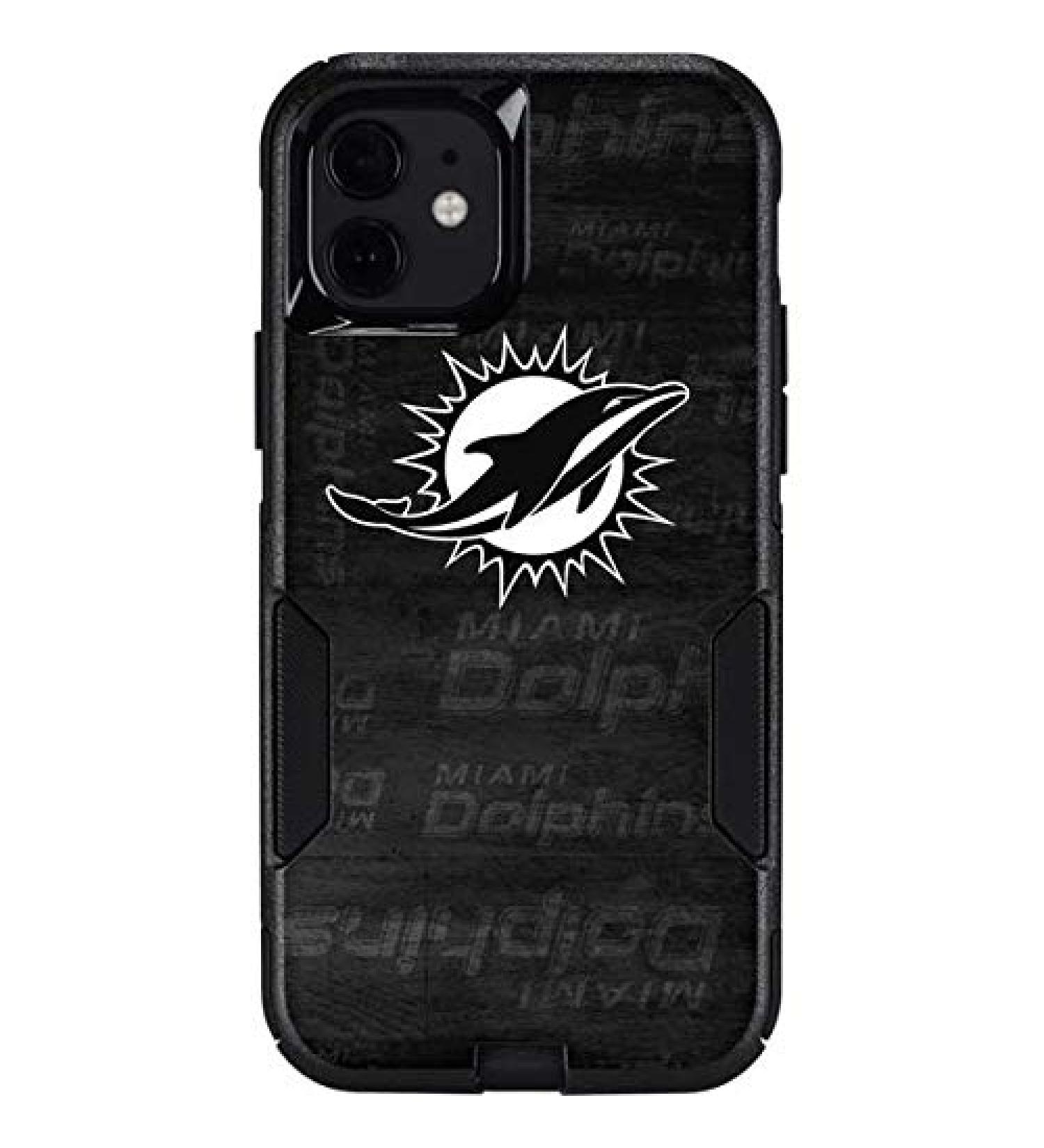 NFL Miami Dolphins iPhone 12 Mini Skin for OtterBox Commuter Case | Officially Licensed Decal by Skinit - Buy Online on GoSupps.com