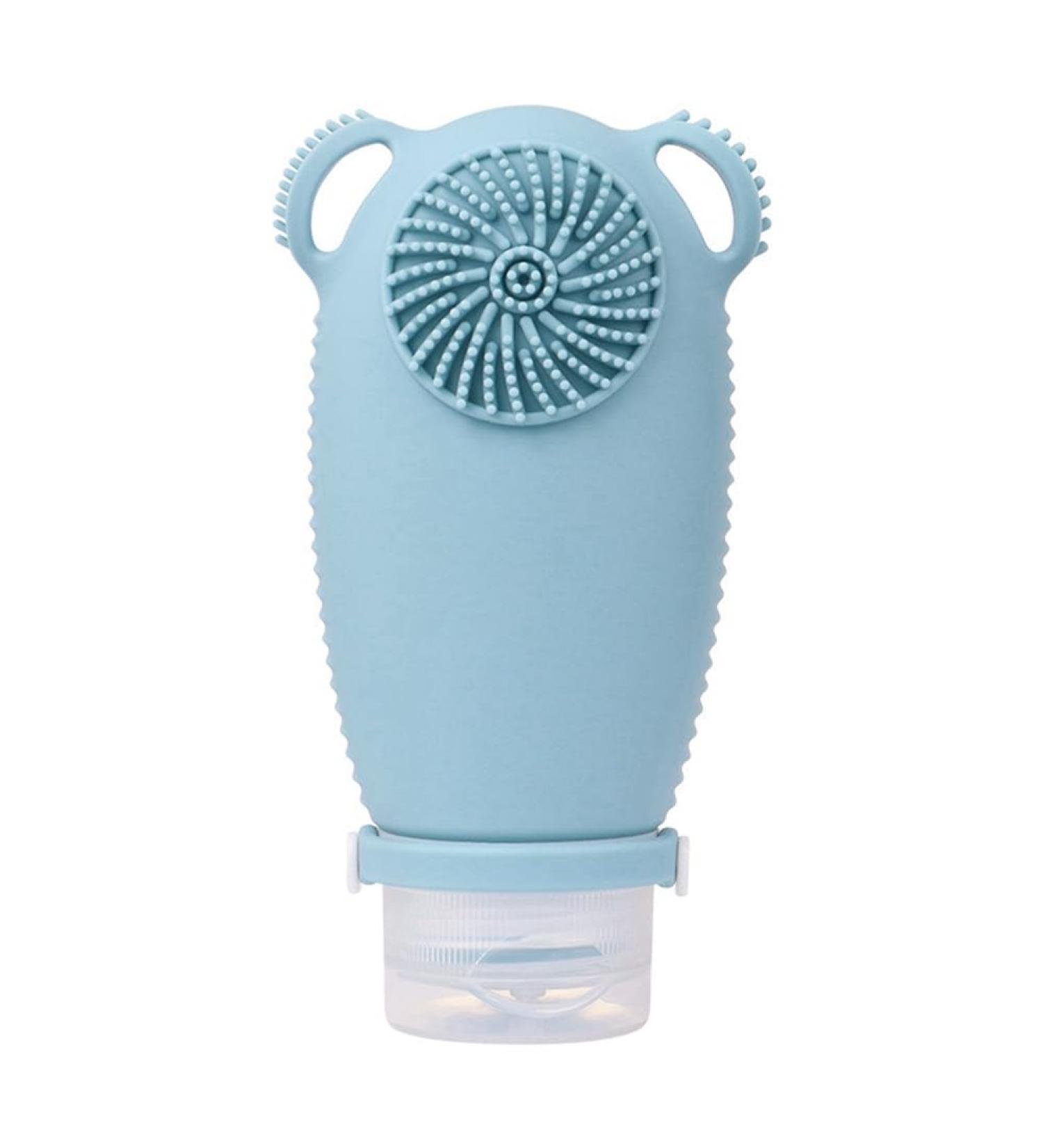 Sweetness Portable Silicone Travel Shampoo Lotion Bottle with Facial Cleansing Brush E - Buy Online on GoSupps.com