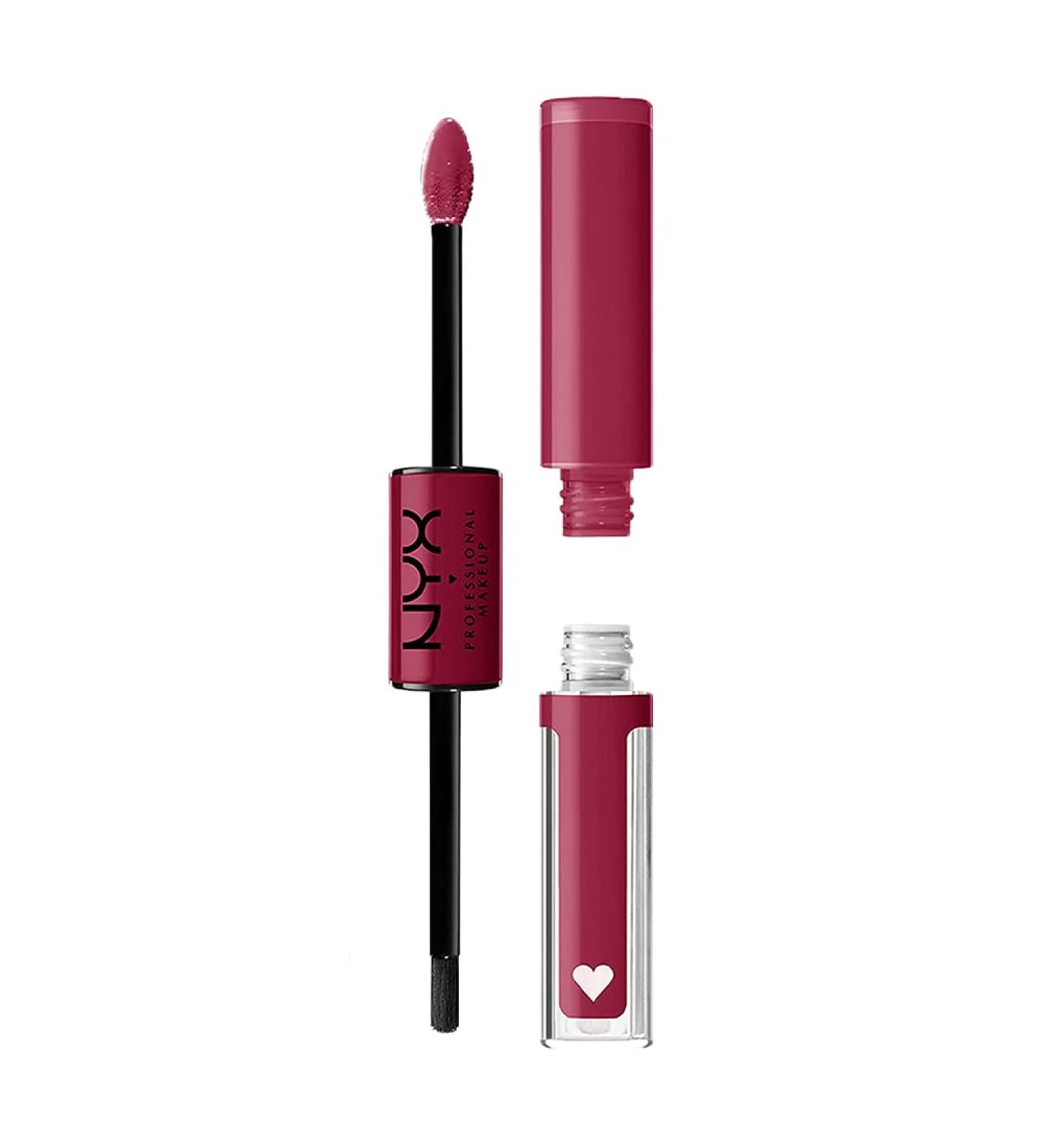 NYX Shine Loud Long-Lasting Liquid Lipstick & Clear Lip Gloss - Goal Getter (Deep Raspberry) 16 - Buy Online on GoSupps.com