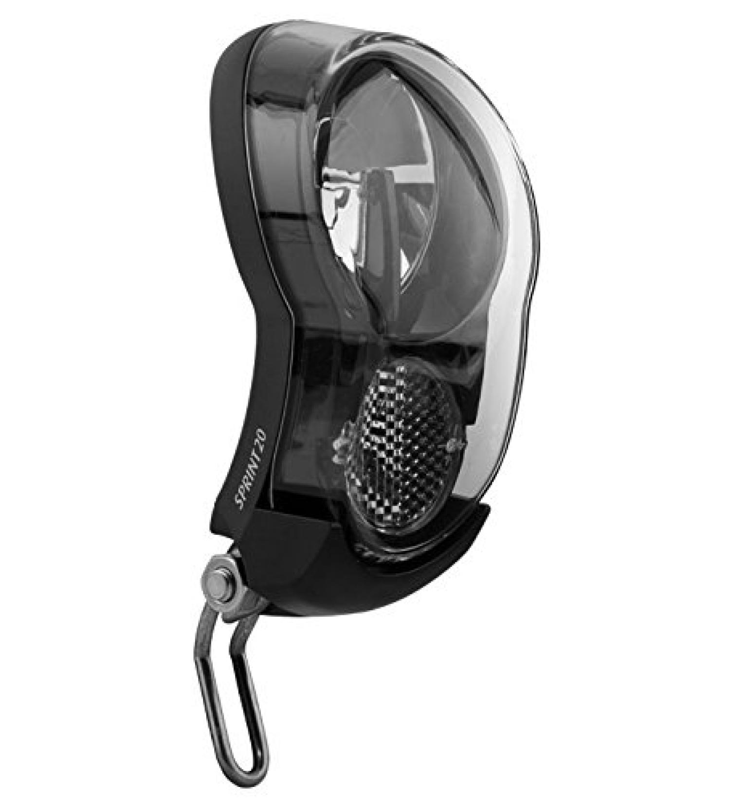 LED headlight 20 LUX AXA / BASTA Sprint for side dynamo with parking light