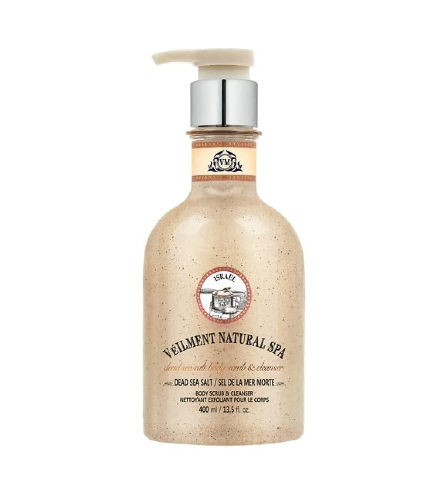 Avon Veilment Natural Spa Dead Sea Salt Body Scrub & Cleanser 13.5 Ounce