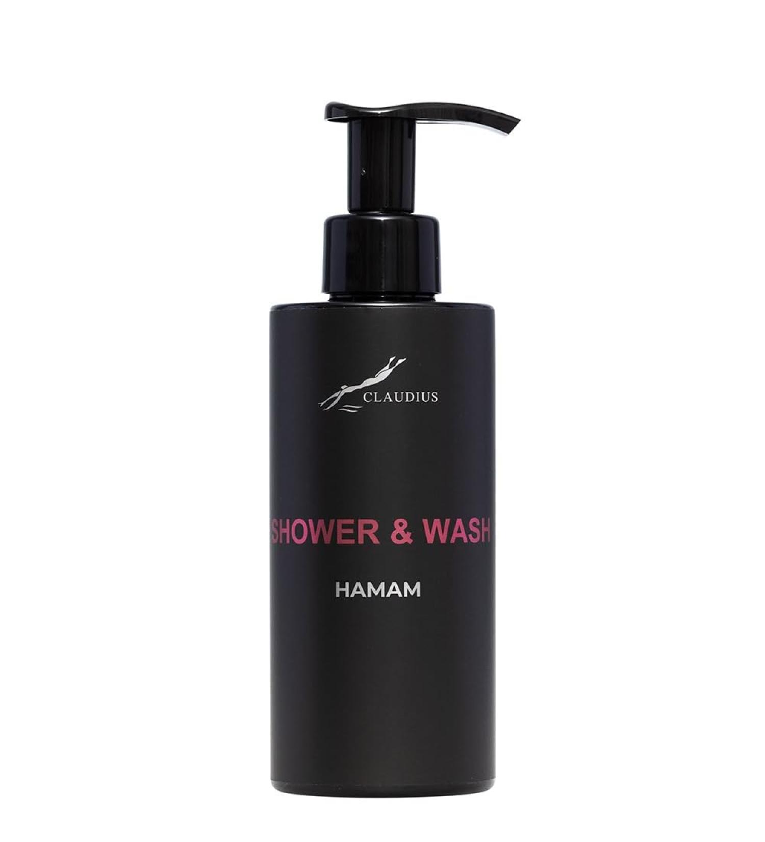 Claudius Shower & Wash Hamam 300 ml with pump black bottle