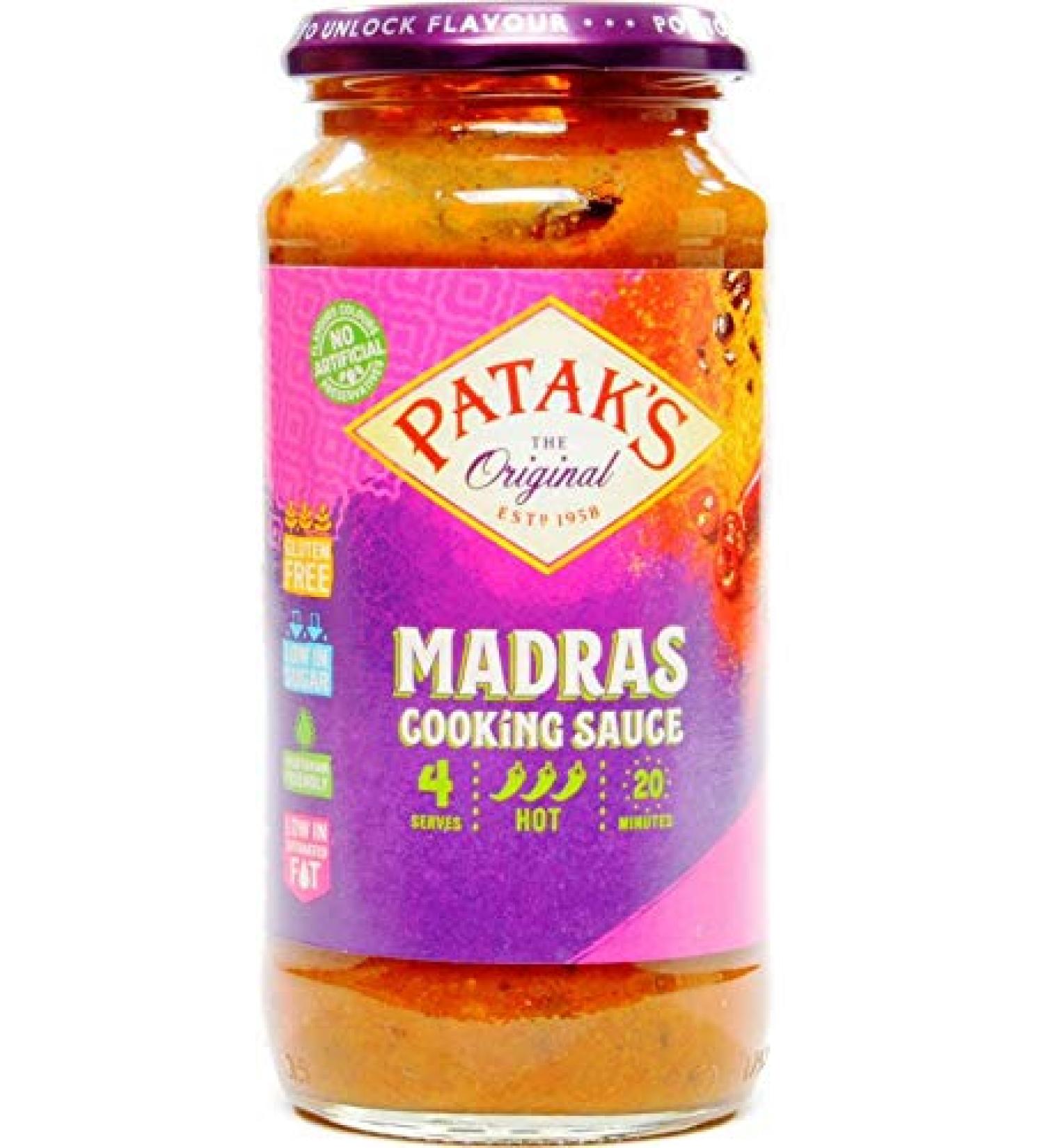 Pataks Indian sauces and pastes Madras Curry Sauce 2 x 450g