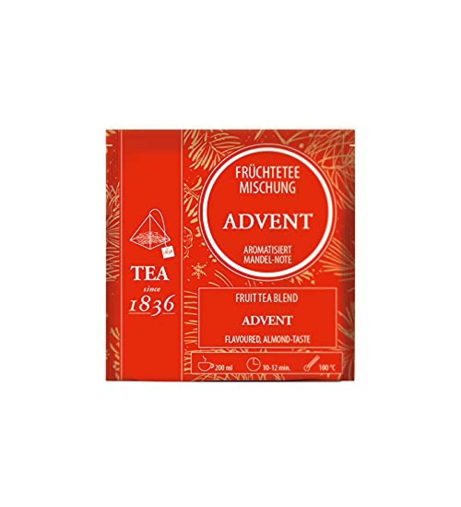 teemando Lot de 50 sachets pyramidaux aromatis s de l'Avent en sachet de 4 g