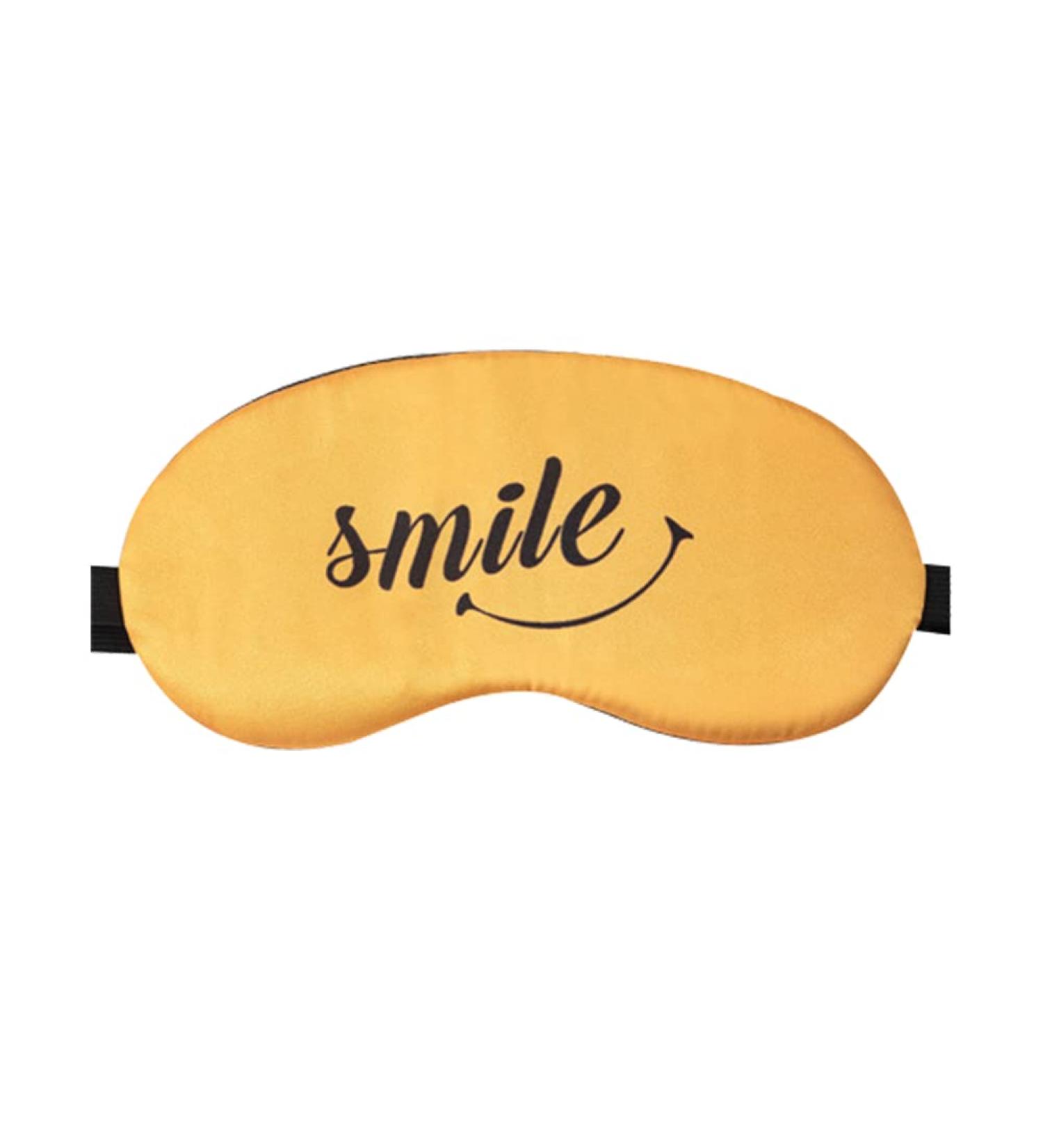 BOLAGAR Funny Sleep Eye Mask- Soft Blindfold for Women & Men | Adjustable Head Strap | Light Blockout Travel Sleep Mask in Yellow - Buy Online on GoSupps.com