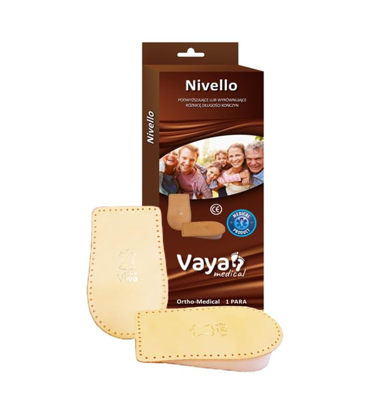 Vaya Medical Nivello 25mm Orthopedic Heel Inserts - Sheep Leather Wedge Insoles for Comfort (Size 35-37) - Brown - Buy Online on GoSupps.com