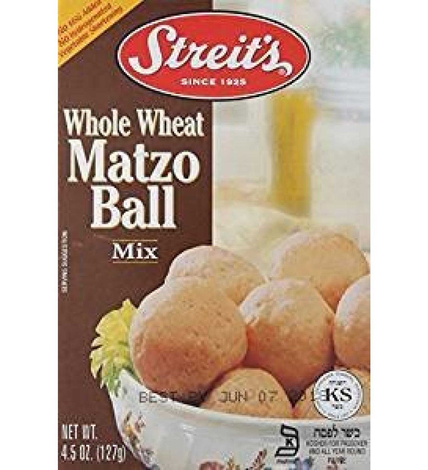 Streits Whole Wheat Matzo Ball Mix Kosher For Passover 4.5 oz. (3-Pack) - Buy Online on GoSupps.com