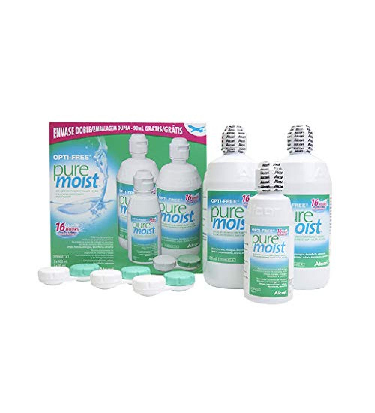 Opti-Free Puremoist contact lens solution pack 2 x 300 ml and 1 x 90 ml