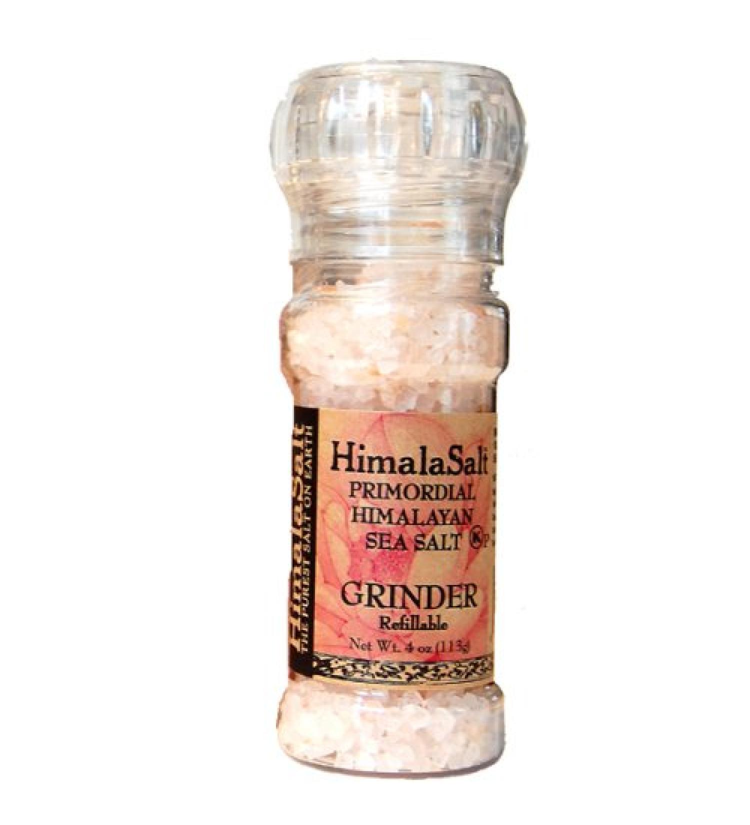 HimalaSalt Primordial Himalayan Sea Salt, PET Grinder, 4-Ounces (Pack of 6) PET Grinder 6 Count