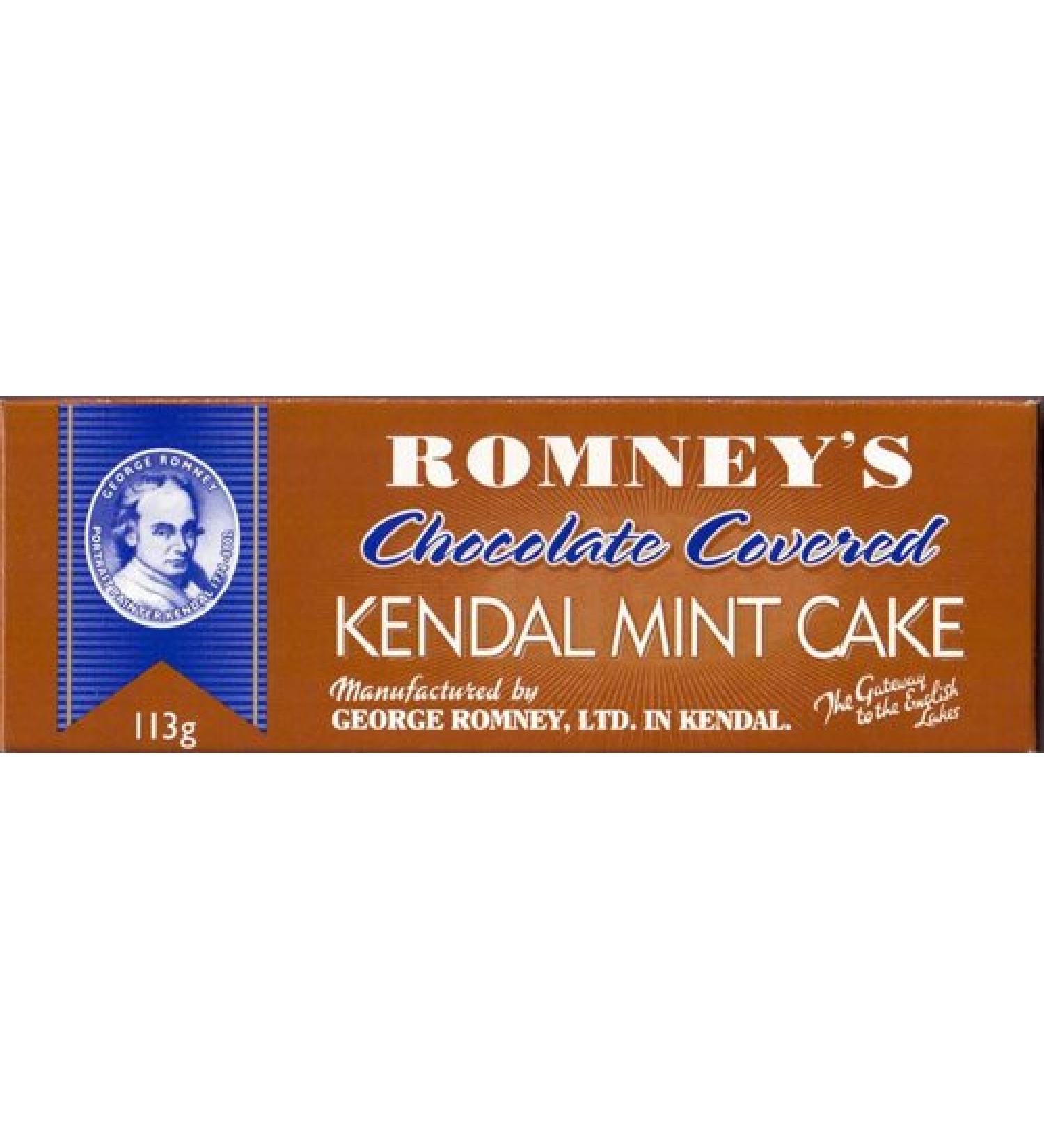 ROMNEY'S OF KENDAL Kendal Mint Cake CHOCOLATE COVERED 113g / 3.98oz x1