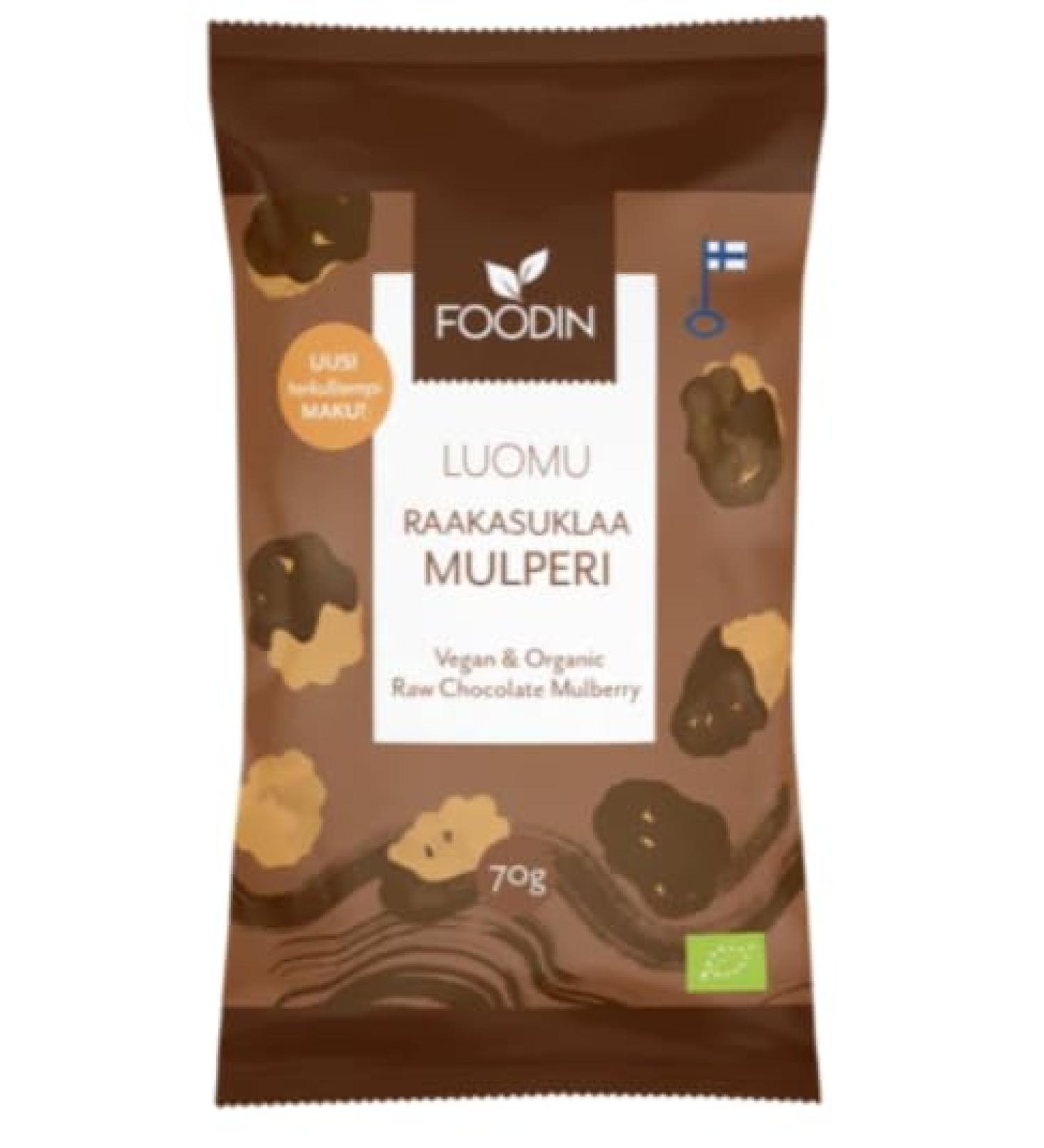 Foodin Raw Chocolate Mulberry Organic 70g Pack of 8 Regular price