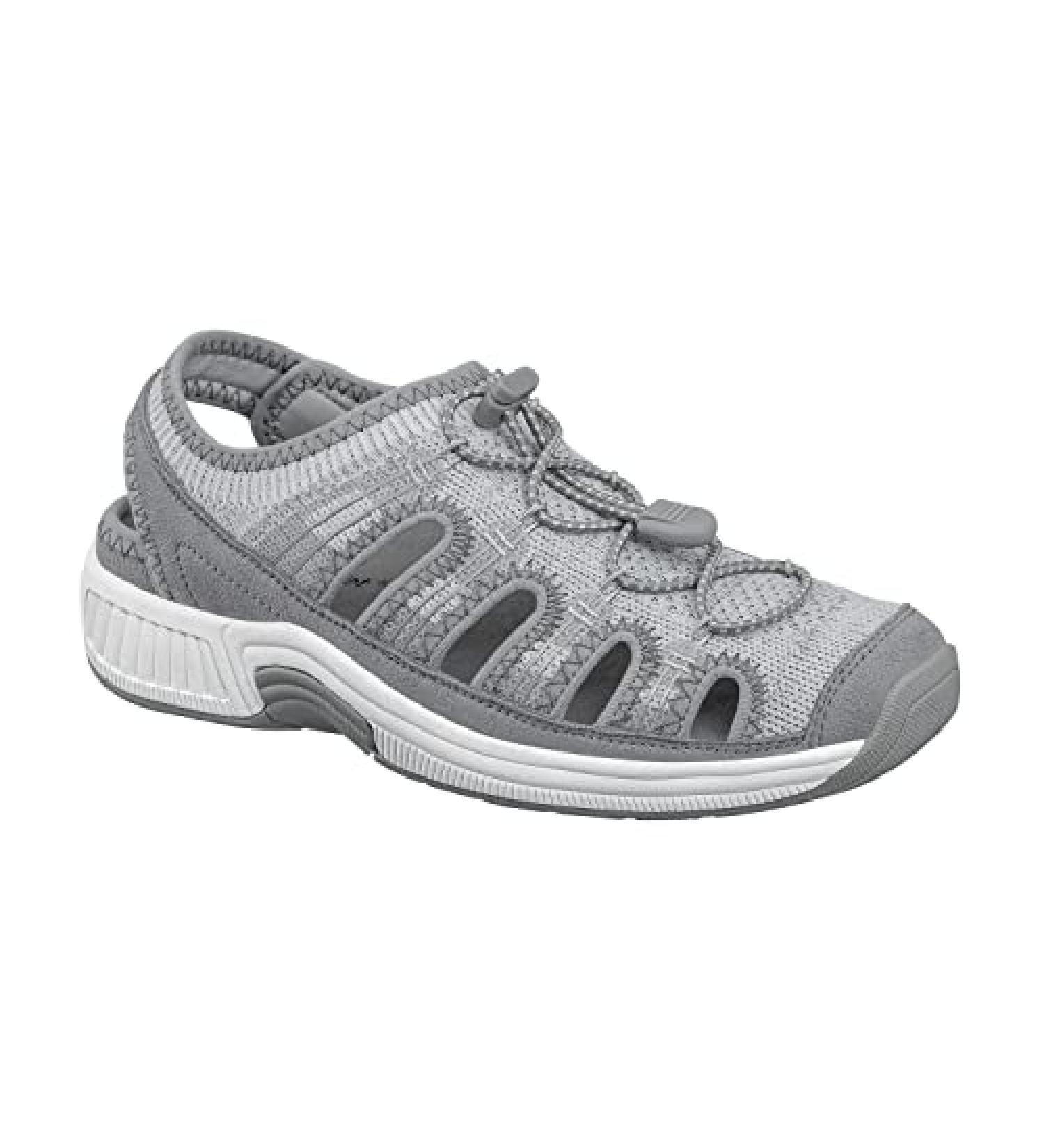 Orthofeet Women's Arch Support Sandals for Heel & Foot Pain Relief - Laguna 8 Wide Grey - Buy Online on GoSupps.com