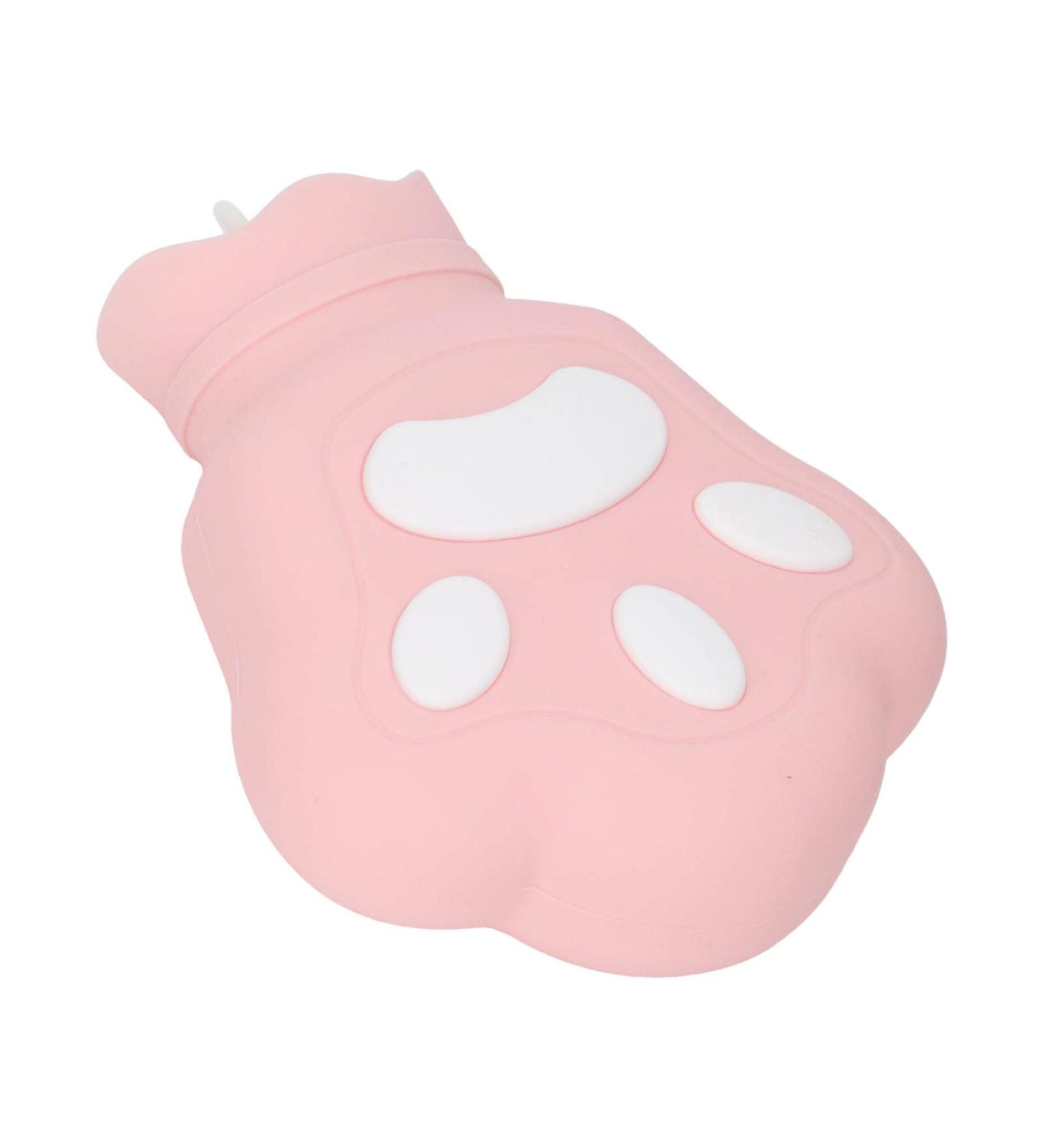 Bear Paw Hot Water Bag - Silicone Hot Water Bottle | Compact Reusable Dual Use for Office (Pink) - Shop Now! - Buy Online on GoSupps.com