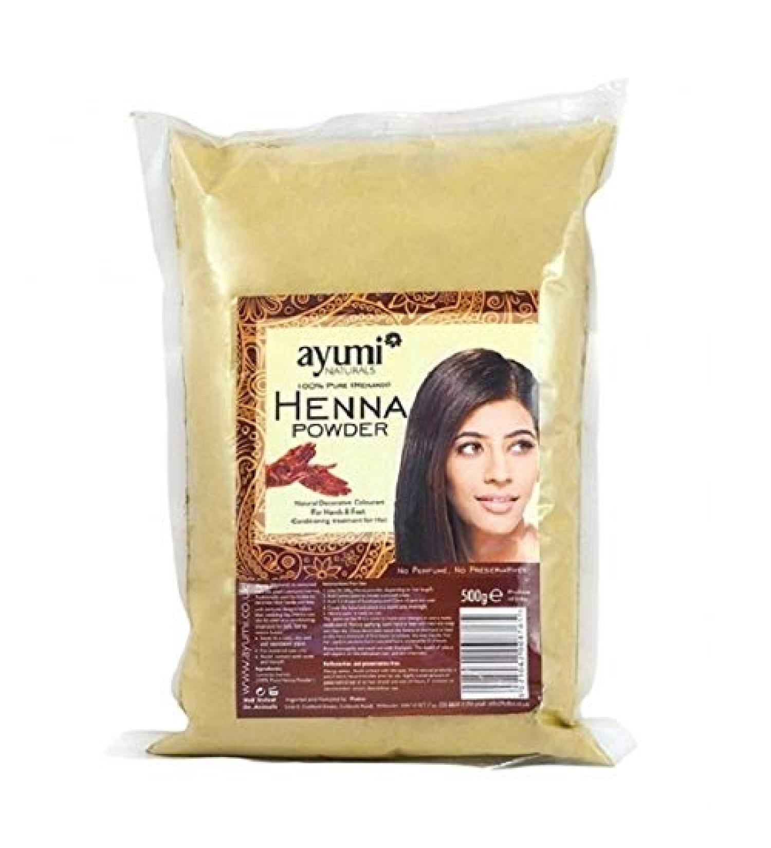 Ayumi 100% Natural Henna Leaves Powder | Lawsonia Inermis | for Natural Hair Color and Conditioning 500g