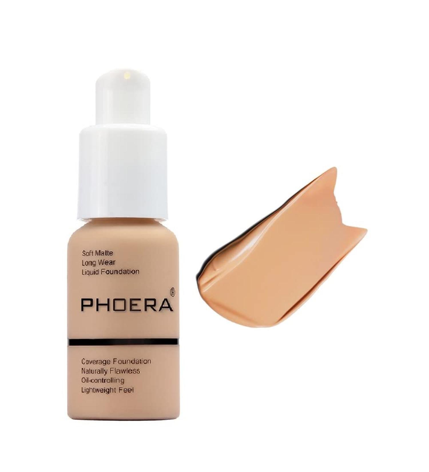 PHOERA Flawless Soft Matte Oil Control Liquid Foundation (104 Buff Beige) - Buy Online on GoSupps.com