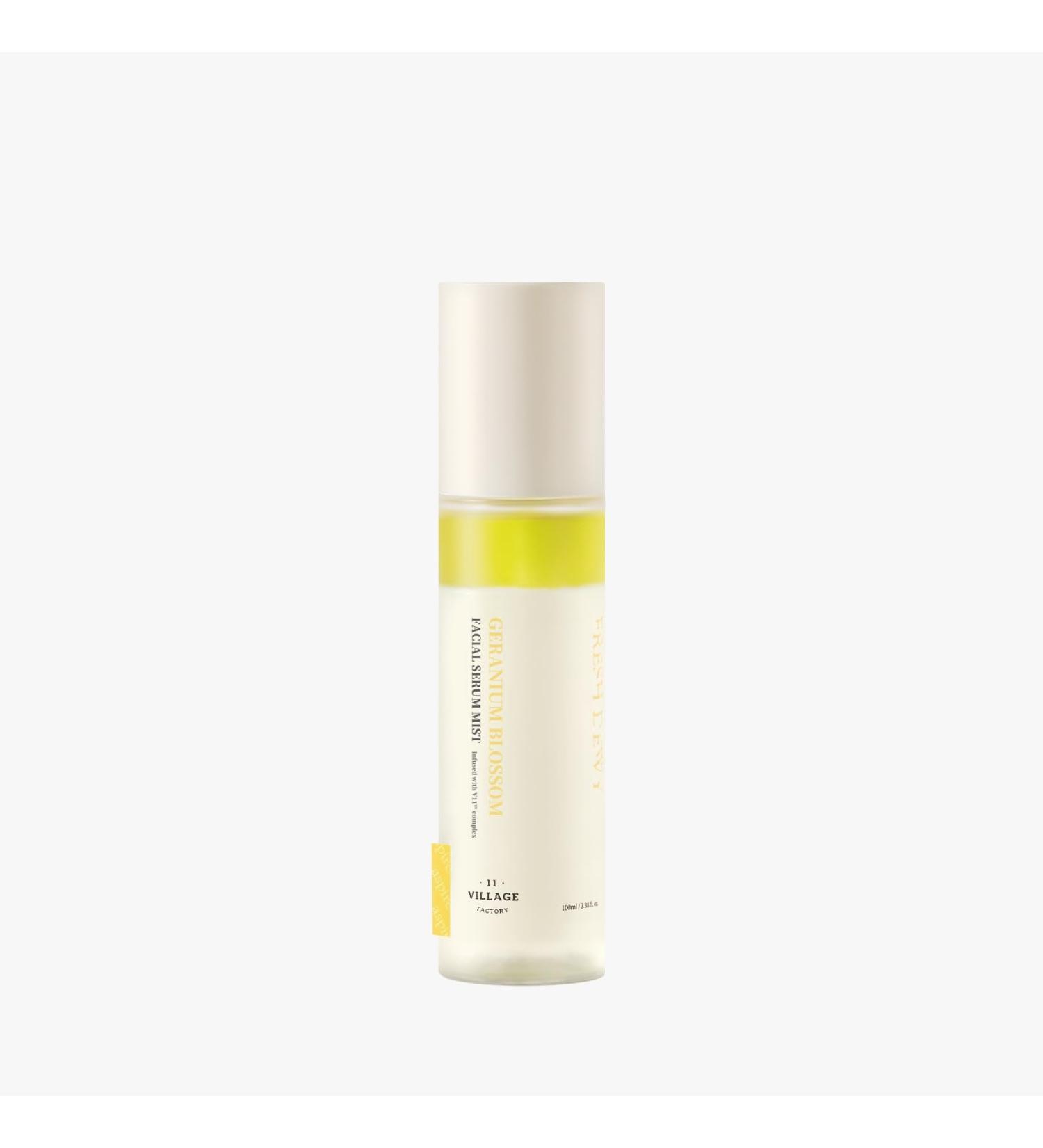 Fresh Dewy Geranium Blossom Facial Serum Mist | Hydrating Skin Mist with Sunflower Oil Jojoba Oil & Squalane - 3.38 oz | International Shipping - Buy Online on GoSupps.com