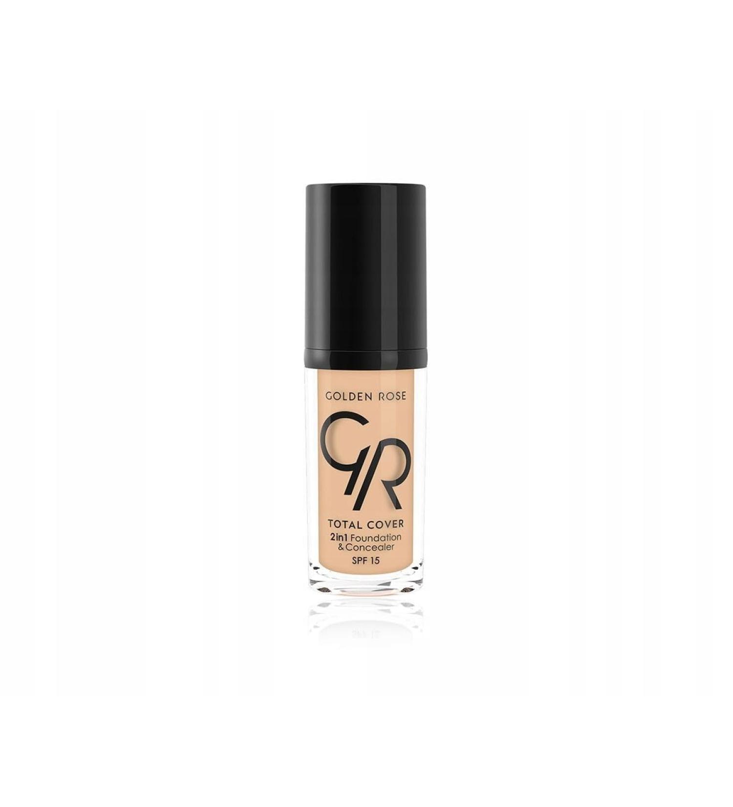 2 In 1 Foundation And Concealer - Total Cover - N02 Ivory - Golden Rose - Foundation - Tc02 Ivory 30 Ml - Buy Online on GoSupps.com