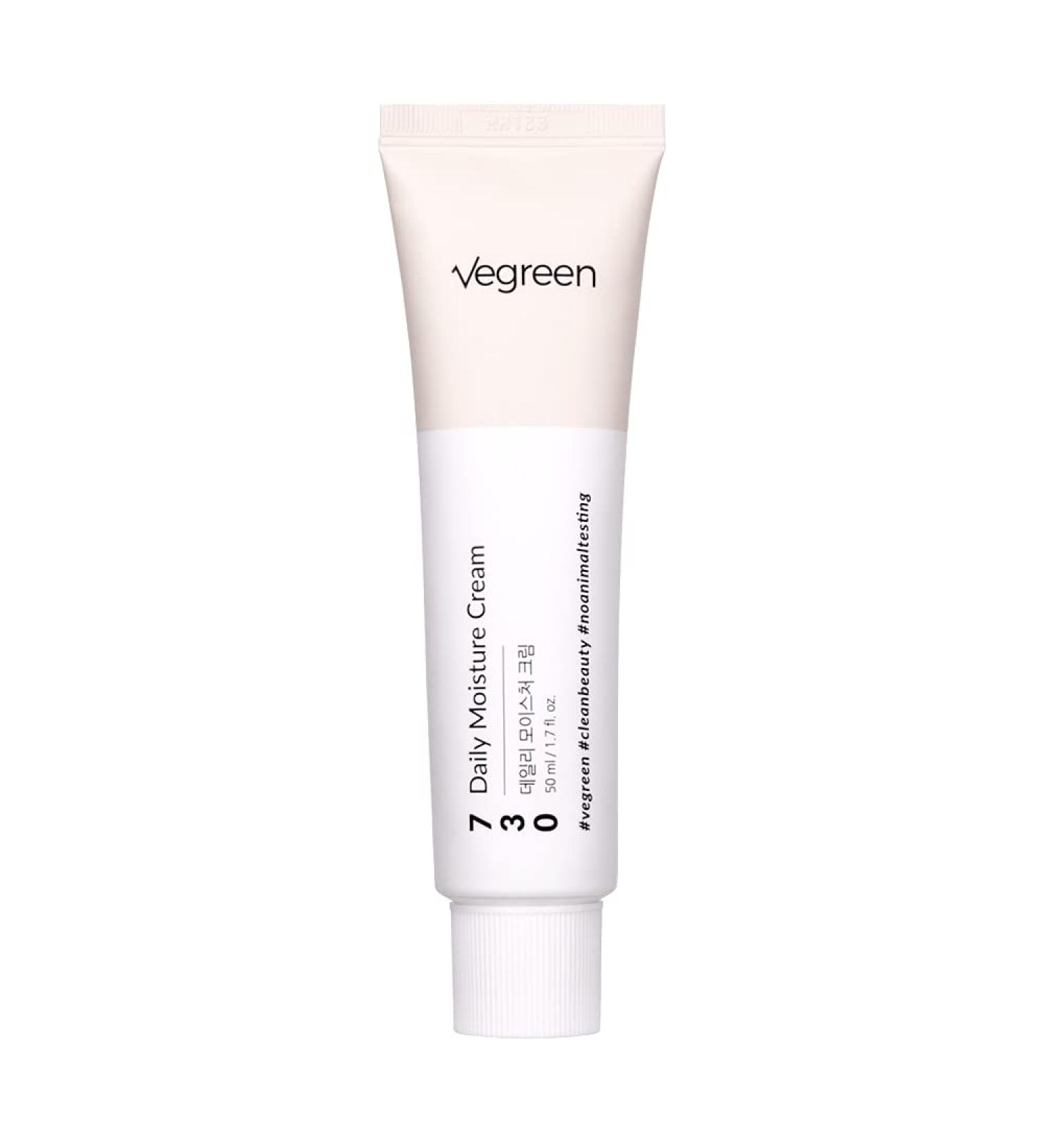 VEGREEN 730 Daily Moisture Cream - 50ml | Hydrating Facial Moisturizer for All Skin Types | Vegan & Fragrance-Free Face Moisturizer - Buy Online on GoSupps.com