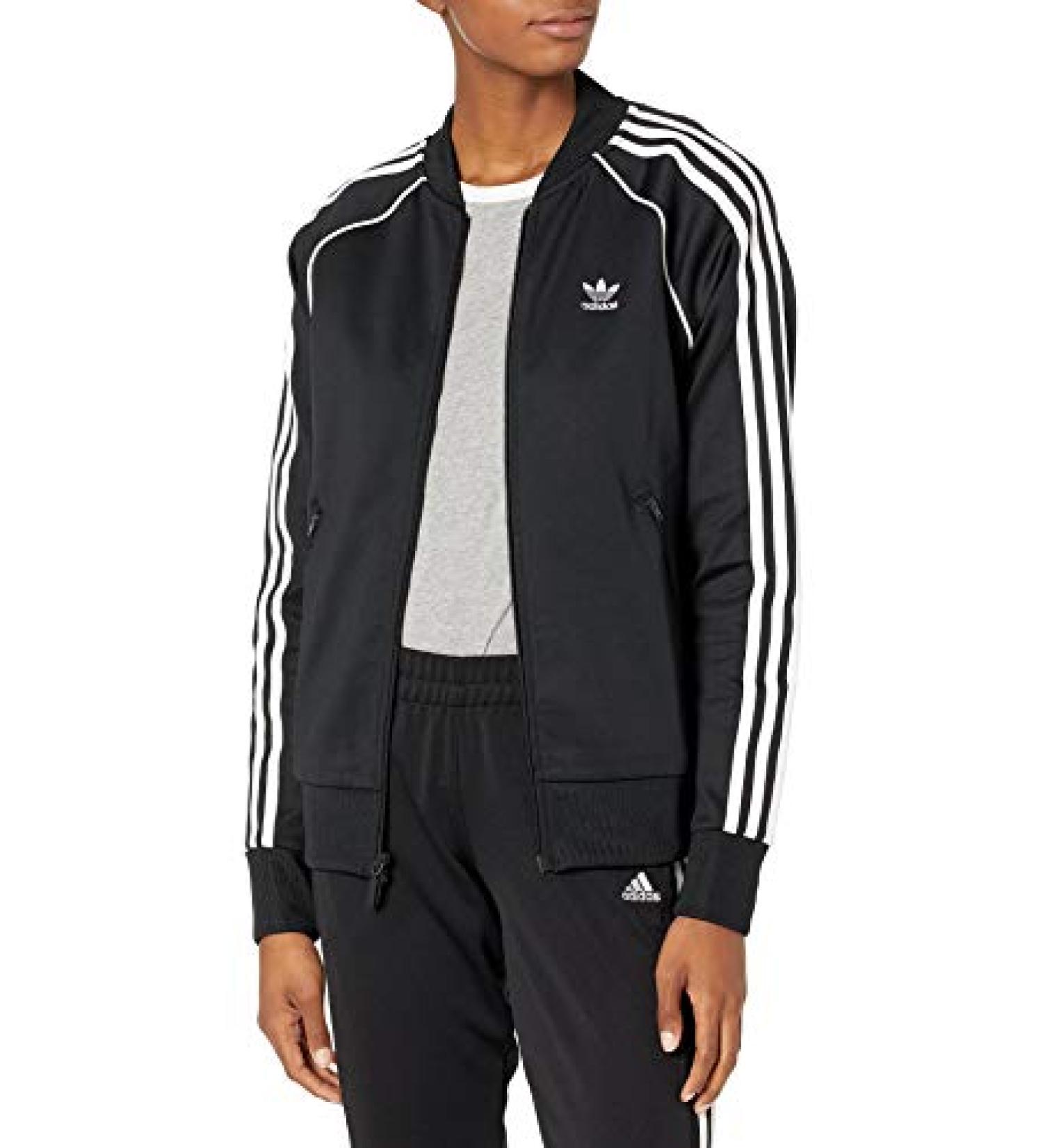 adidas Originals Women's Superstar Track Jacket in Black/White - Size Large - Buy Online on GoSupps.com