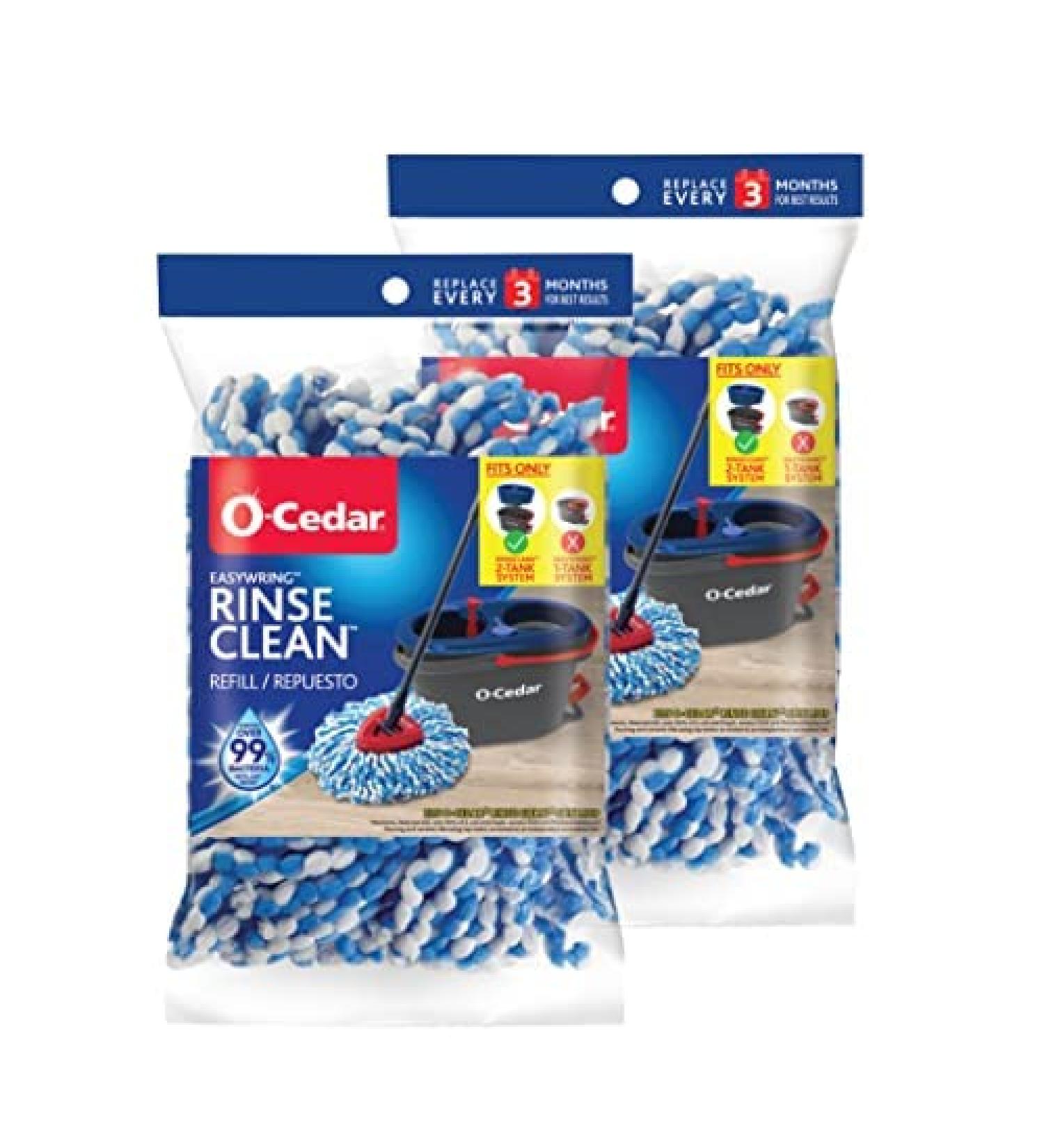 O-Cedar RinseClean Spin Mop Microfiber Refill 1 CT - 2 Pack - Buy Online on GoSupps.com