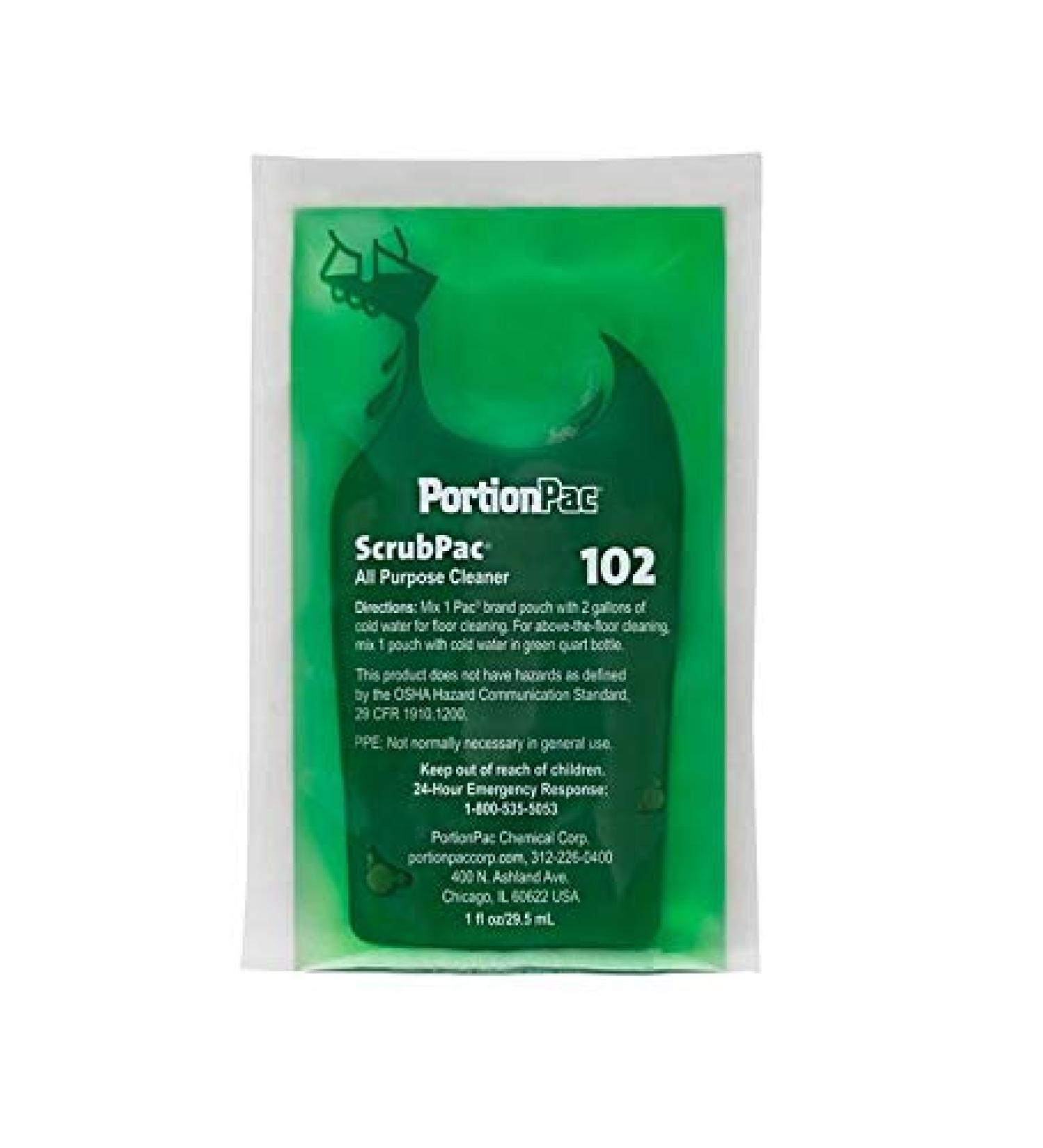 PortionPac ScrubPac All Purpose Cleaner - 2 Gal. per Pac 132 Pacs per Box