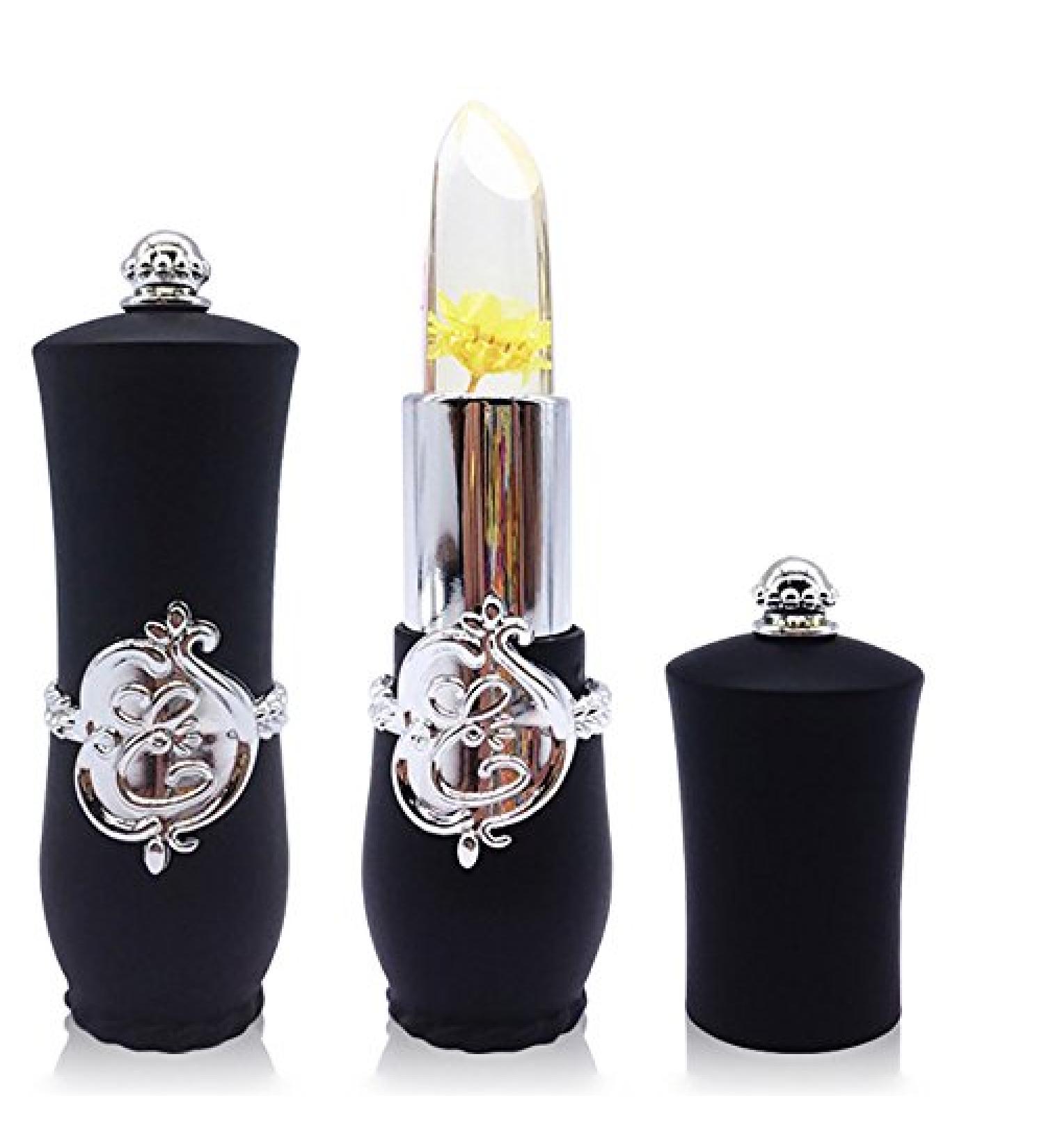 LZPCarra Colour Flower Lipstick Light Lips Beauty Jelly Isthmus Temperature Change Butter Slime (C One Size) one size c