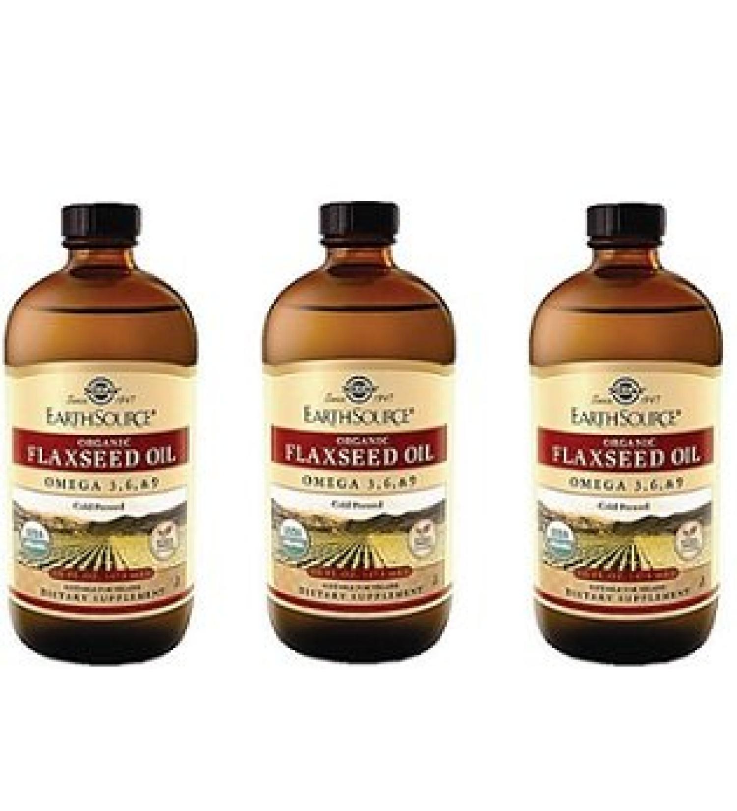 Solgar - Earth Source Flaxseed Oil Omega-3 6 & 9 - 3 Bottles