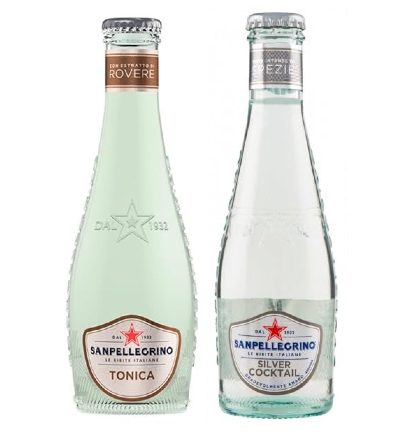 San Pellegrino Silver Soft Drinks Pack of 48 + Tonica Rovere Disposable Glass Bottle 20 cl - Buy Online on GoSupps.com