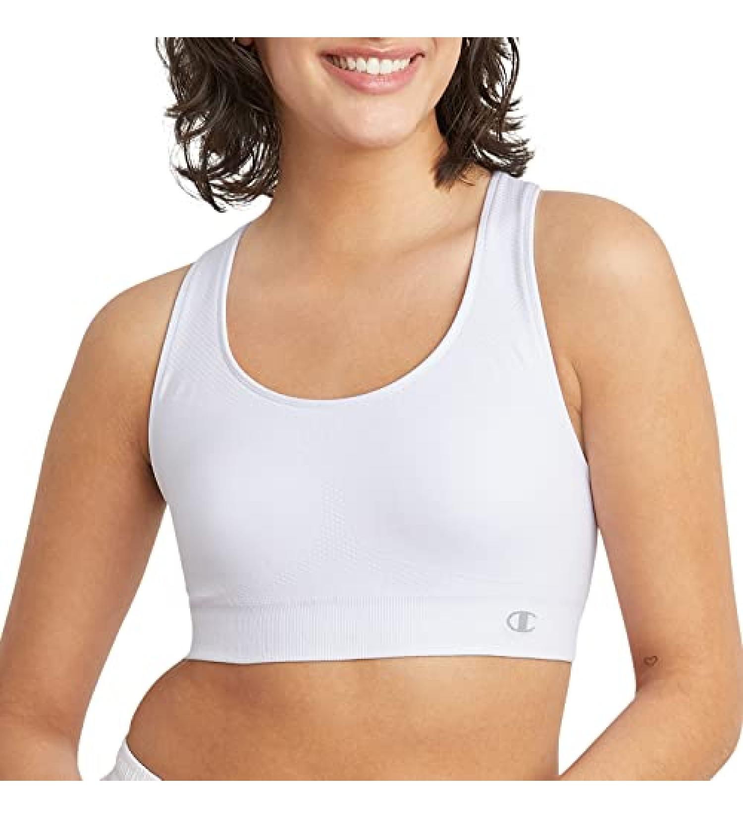 Champion Women's Infinity Racerback Sports Bra - Moisture-Wicking, Large, White - Buy Online on GoSupps.com
