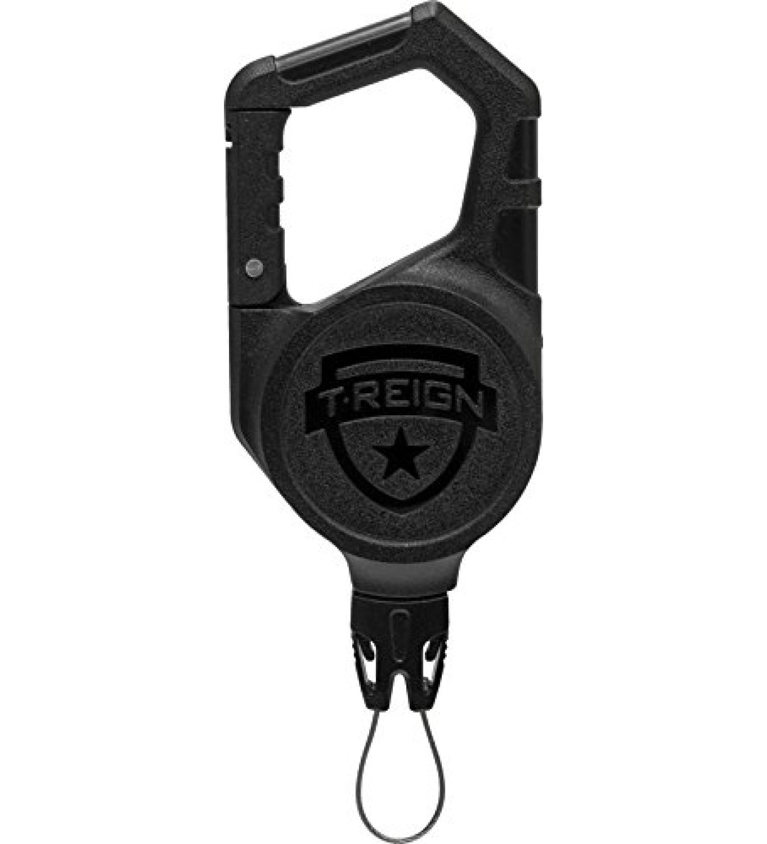 T-REIGN Large Carabiner Retractable Gear Tether | Kevlar Cable, Universal End Fitting | Impact Resistant ABS Housing | 28 Kevlar Cord, 20oz Retraction - Buy Online on GoSupps.com
