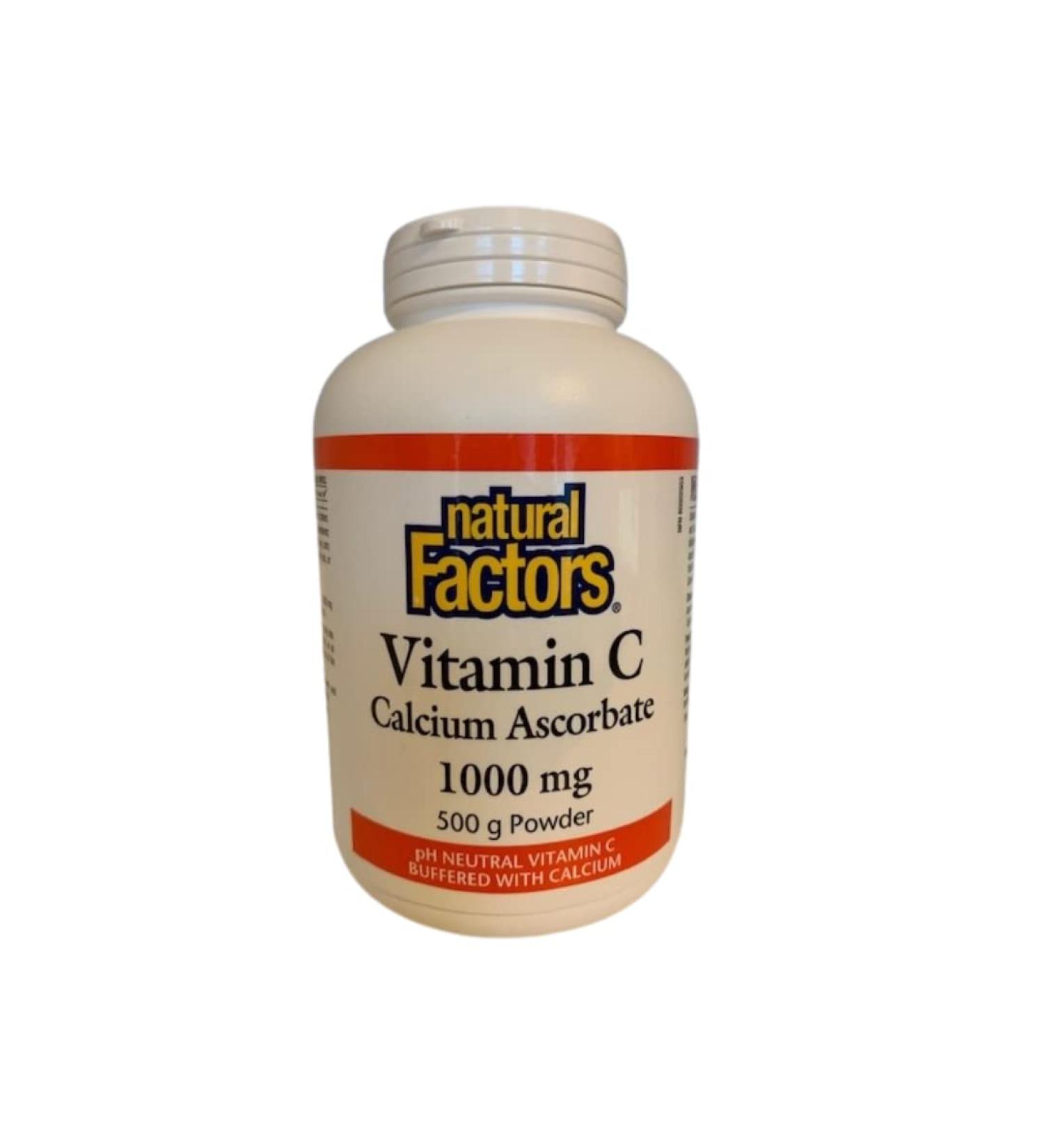 Natural Factors Vitamin C - Calcium Ascorbate Powder - 500 g - Buy Online on GoSupps.com